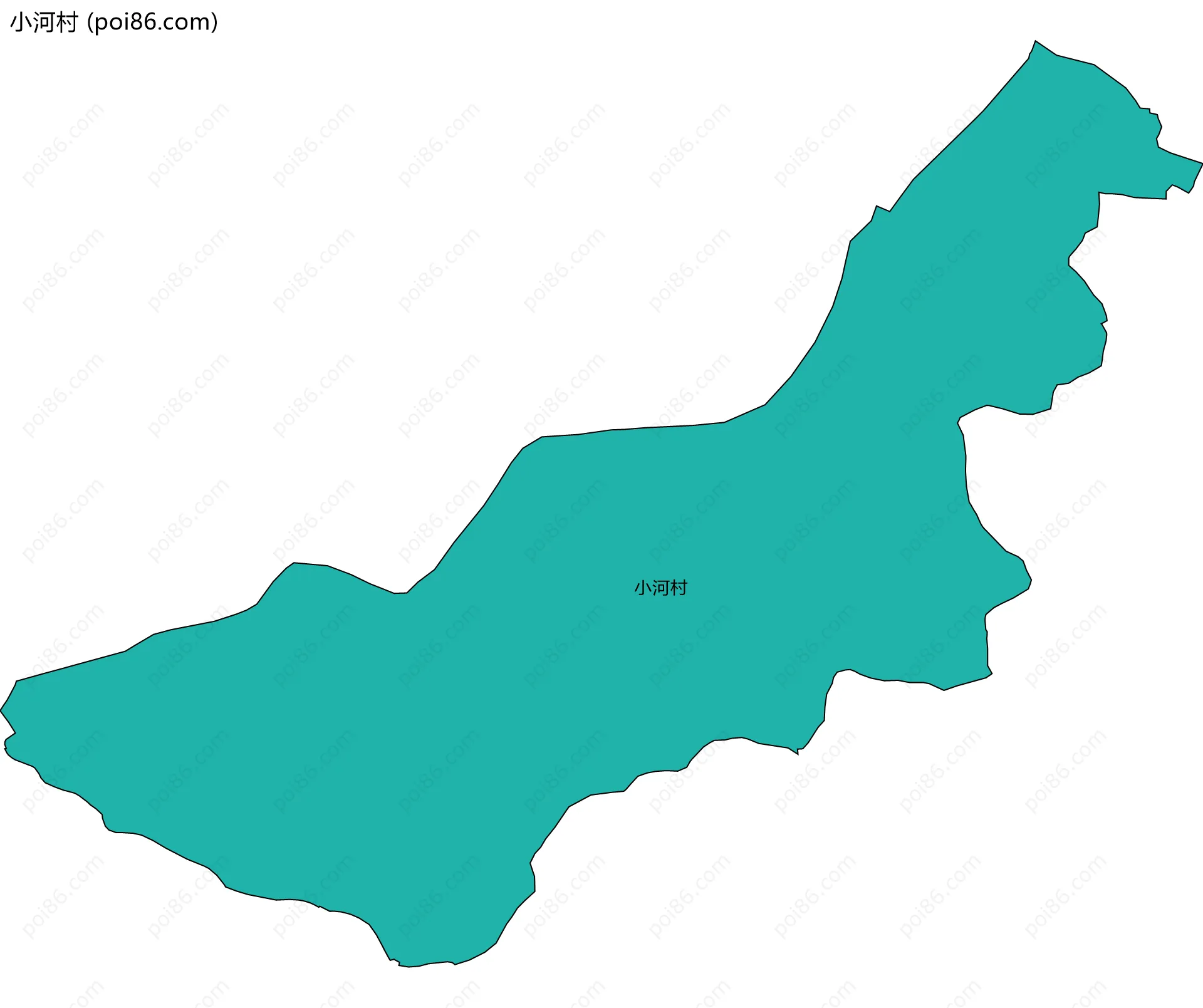 小河村边界地图