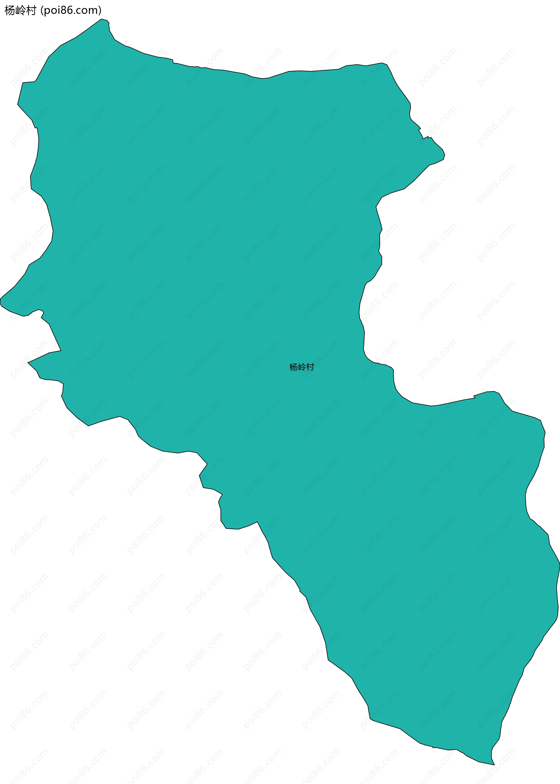 杨岭村边界地图