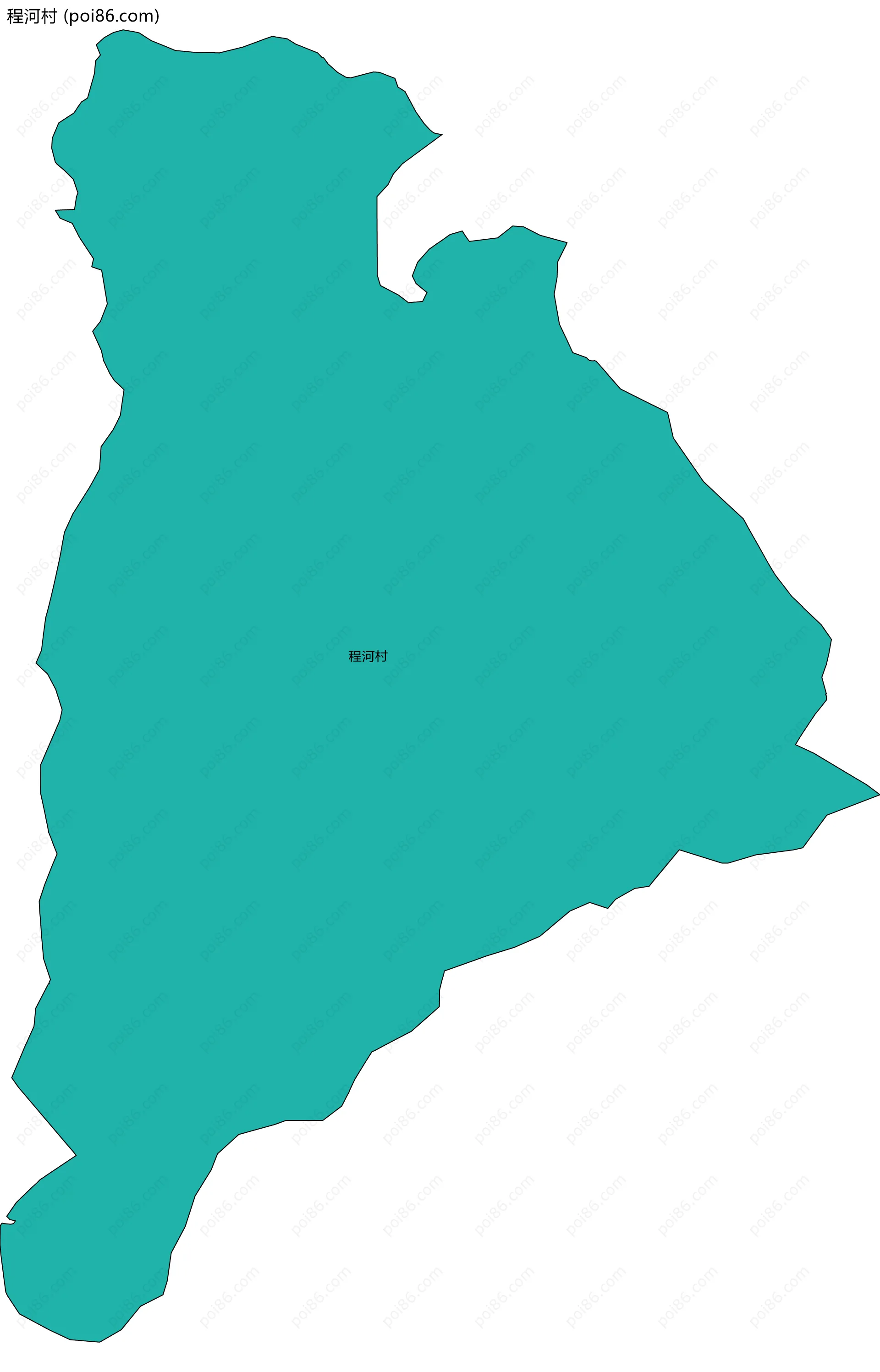 程河村边界地图