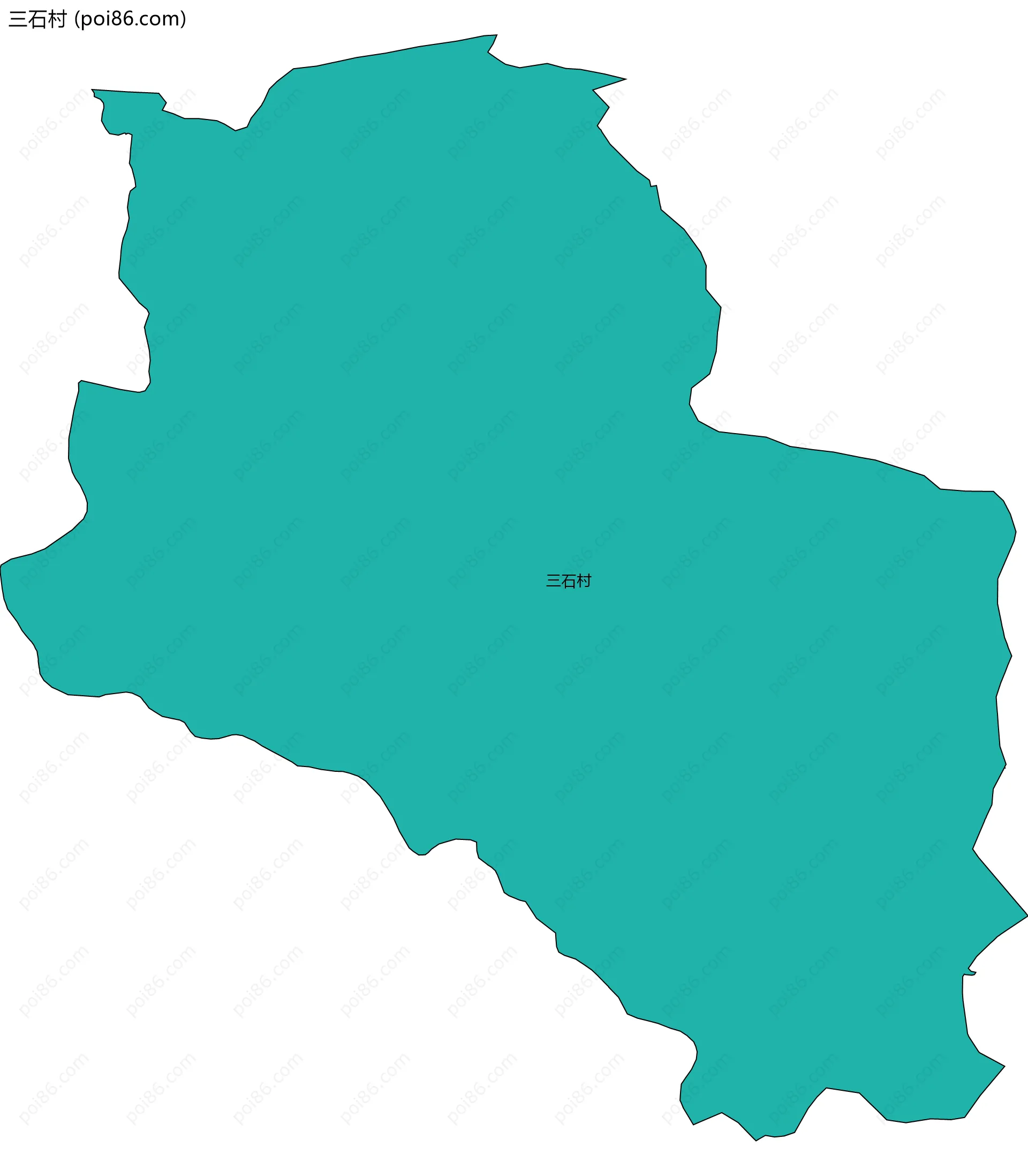 三石村边界地图