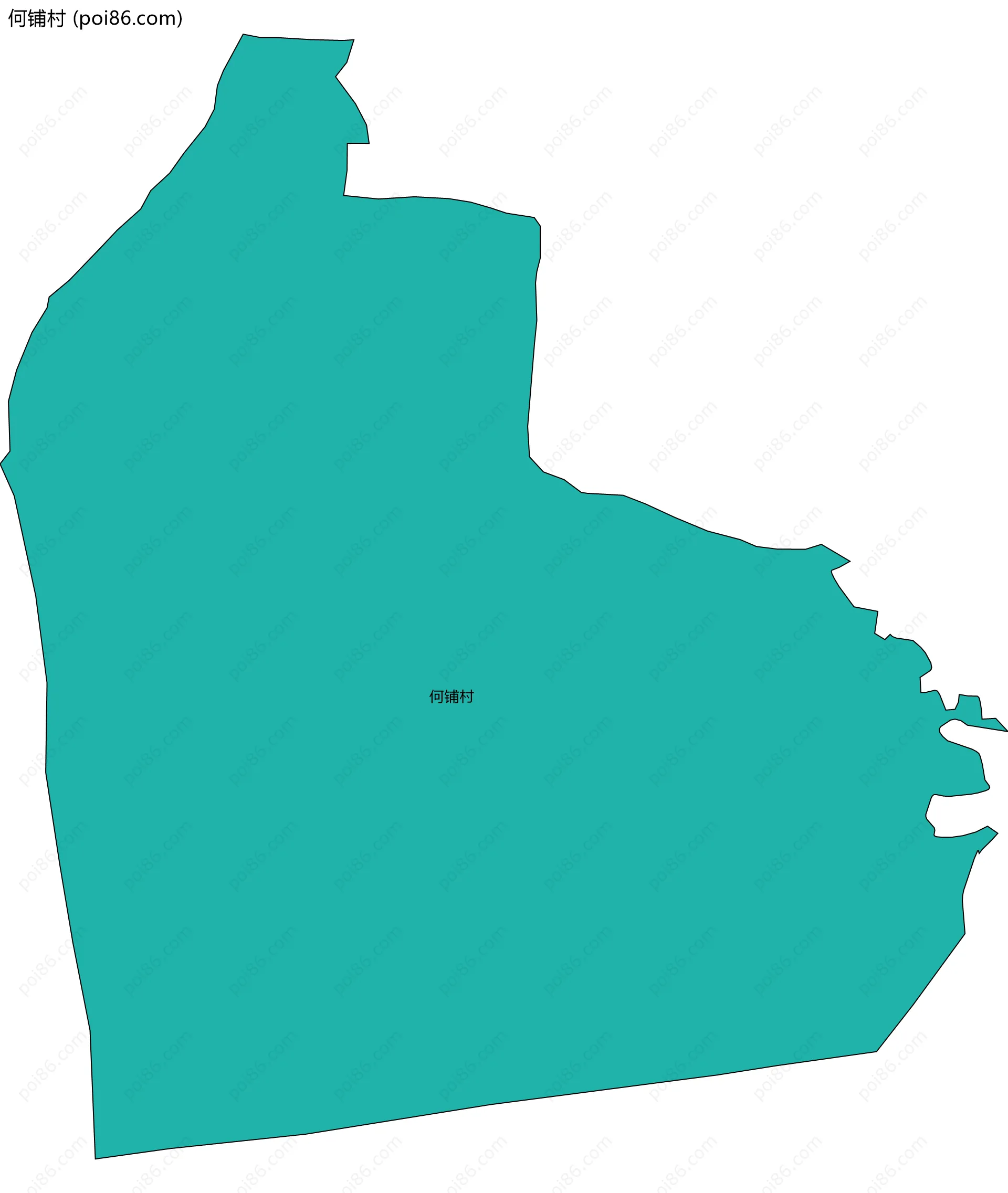 何铺村边界地图