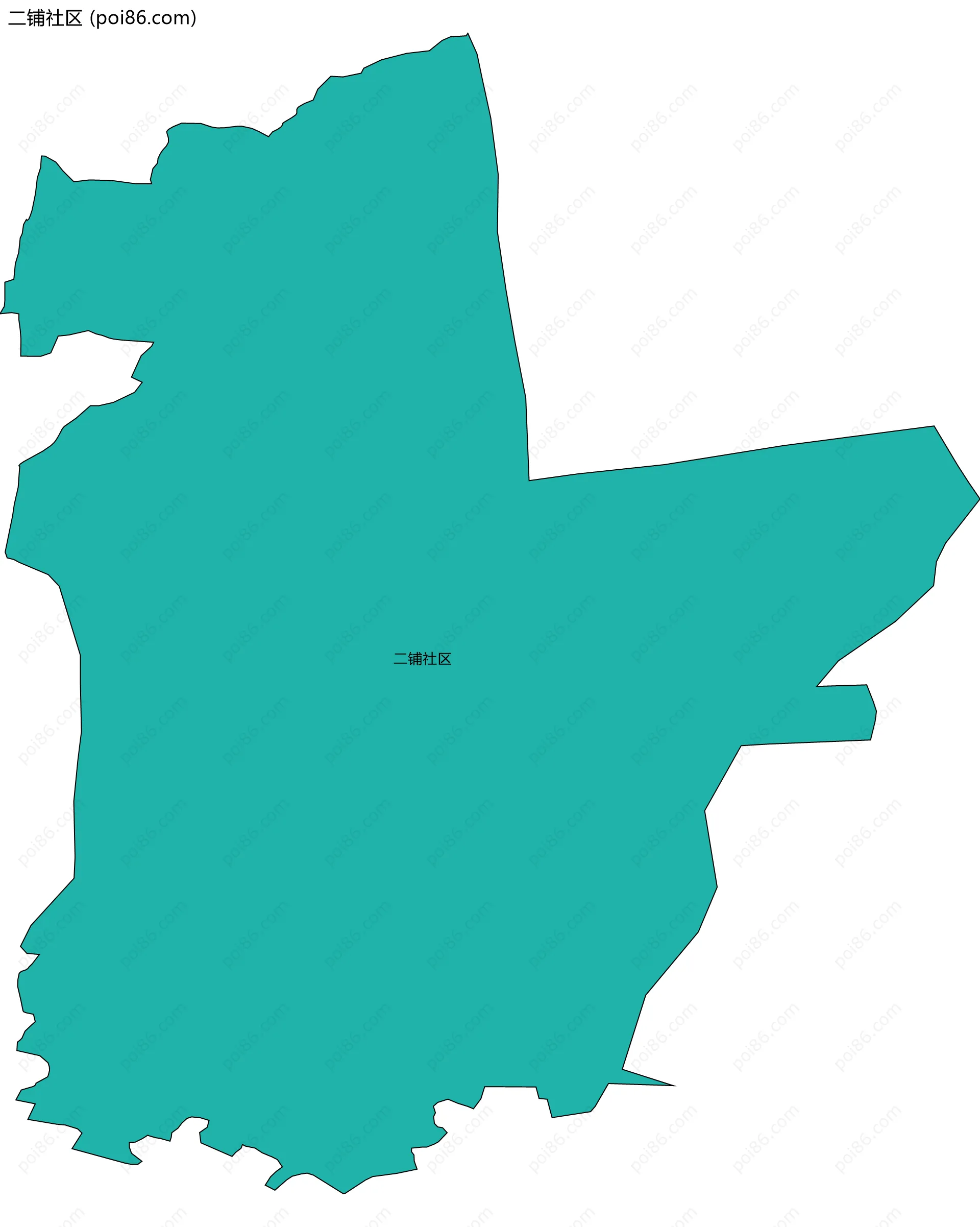 二铺社区边界地图