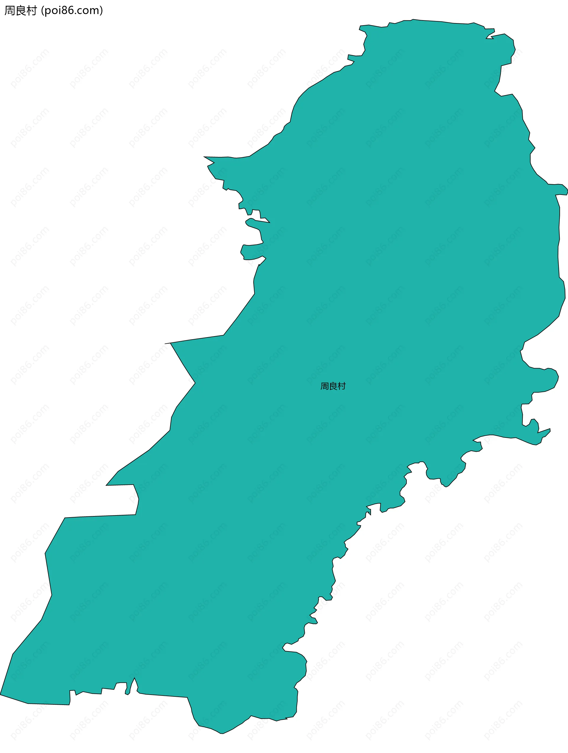 周良村边界地图