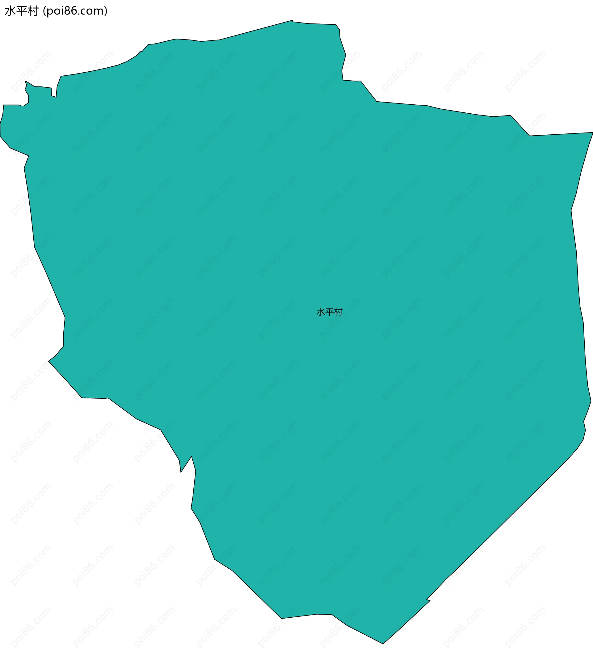 水平村边界地图