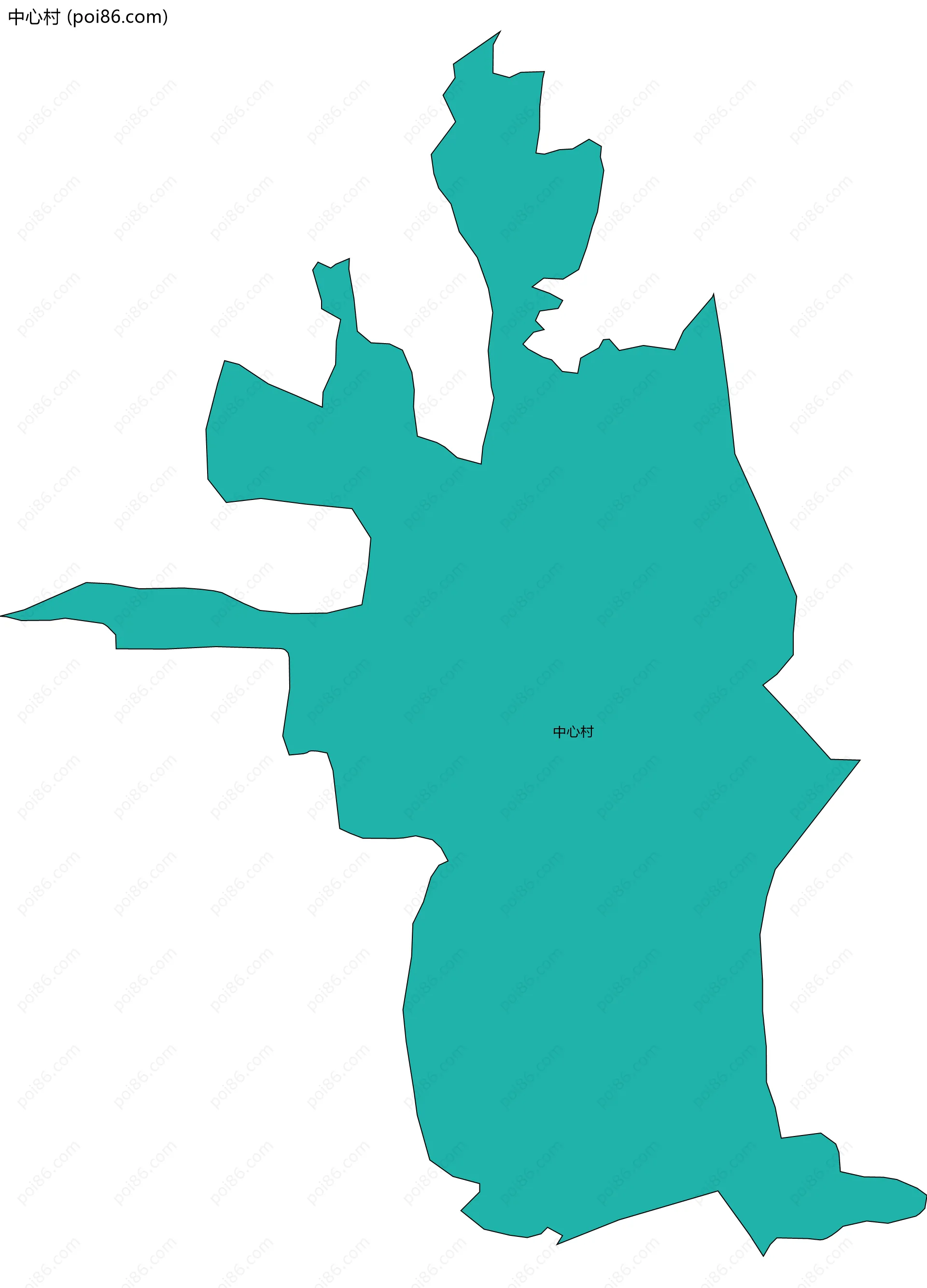 中心村边界地图