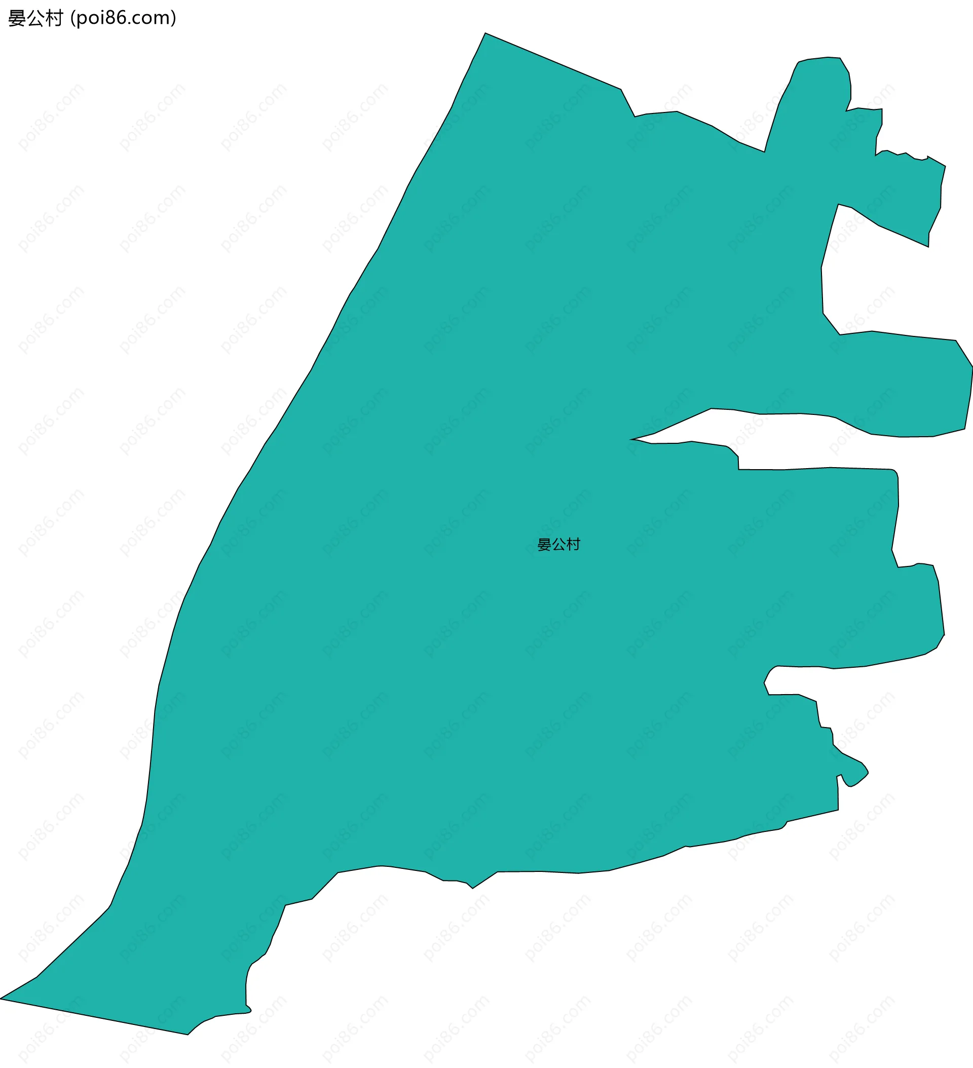 晏公村边界地图