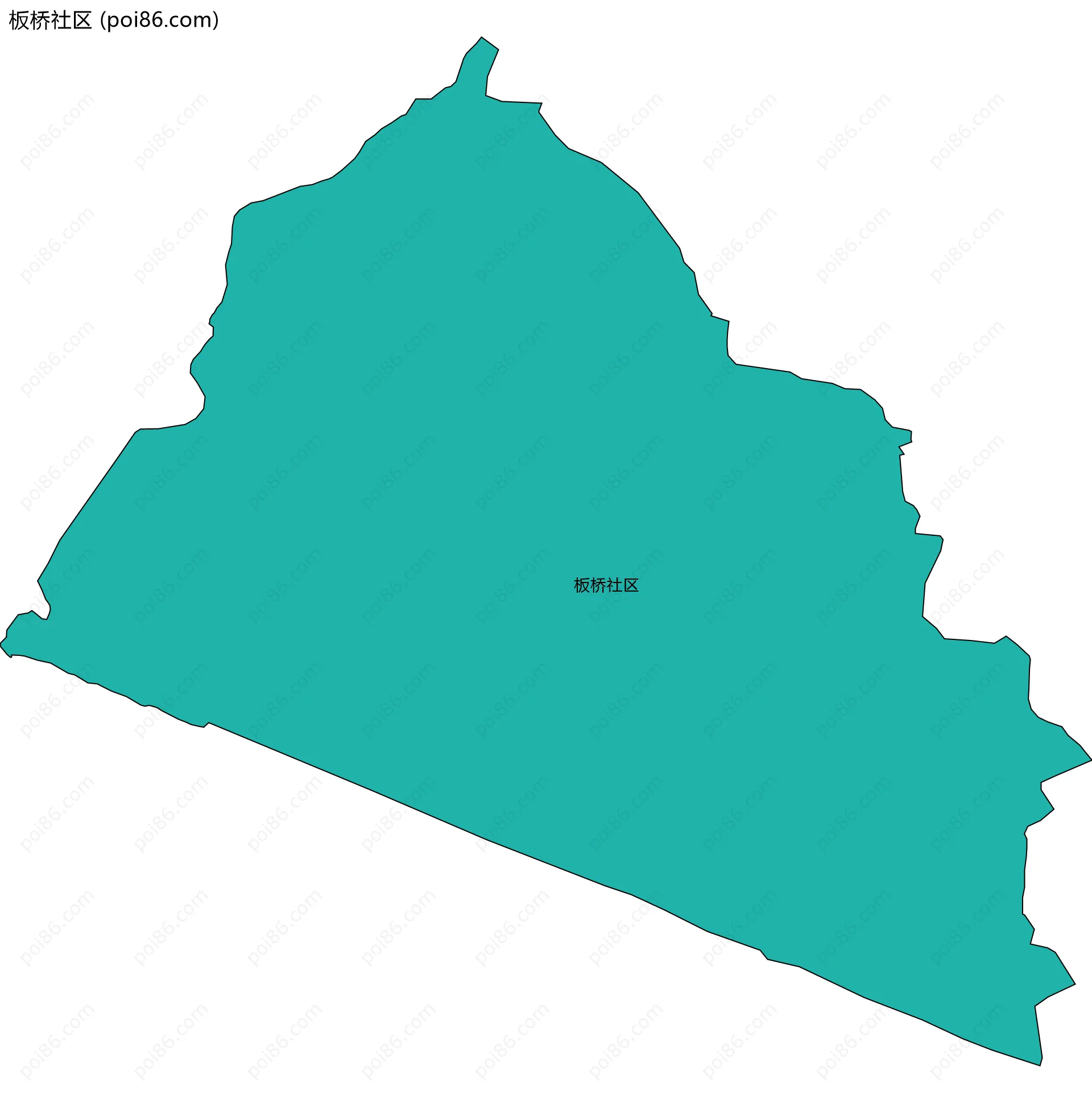 板桥社区边界地图