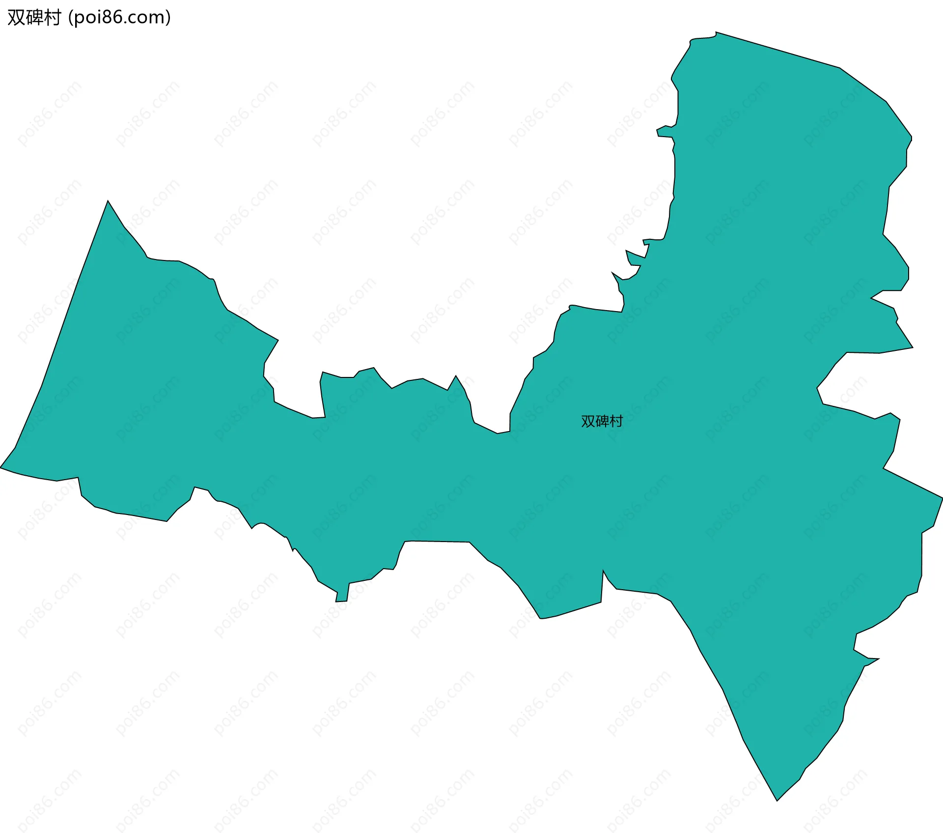 双碑村边界地图