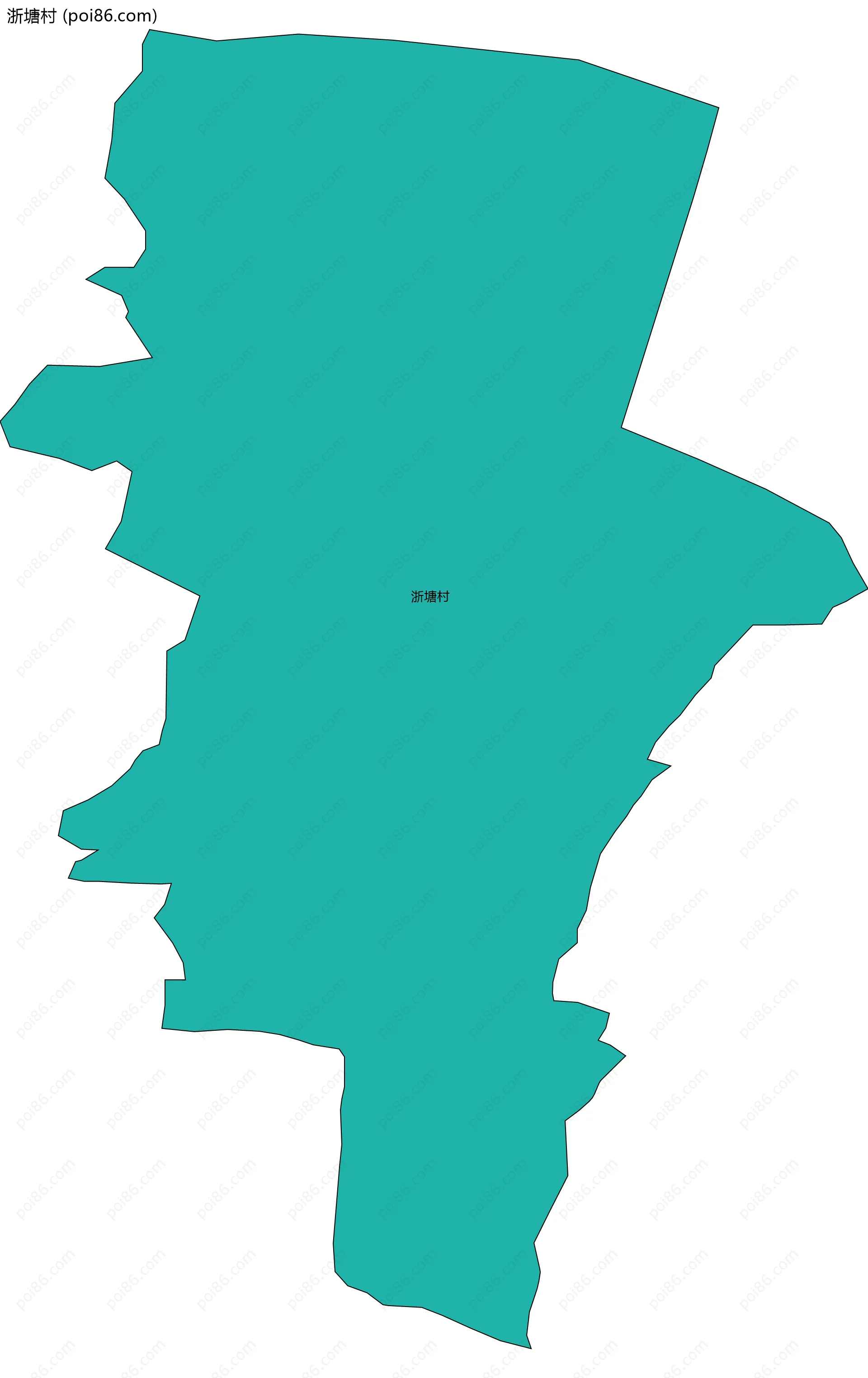 浙塘村边界地图