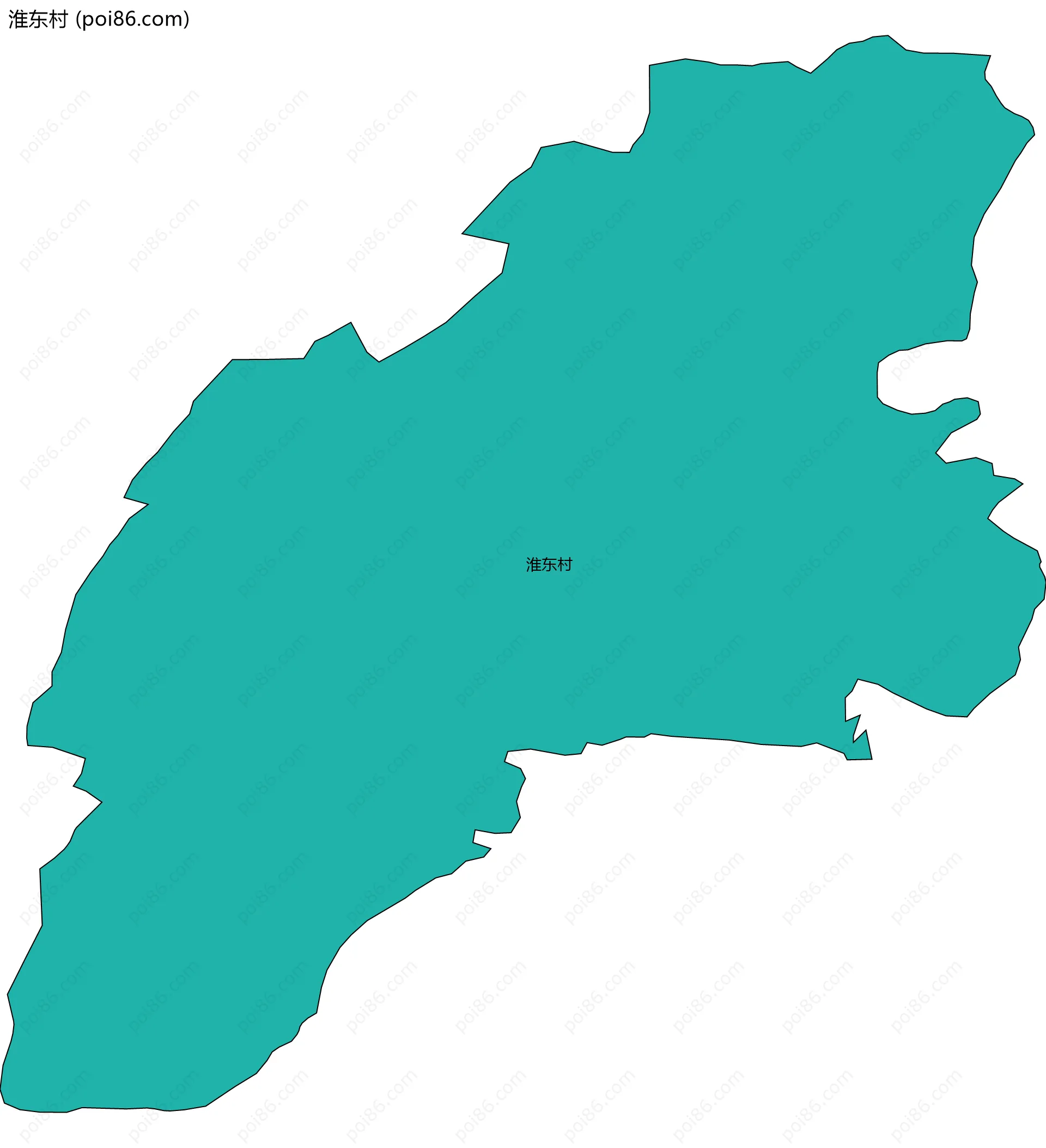 淮东村边界地图