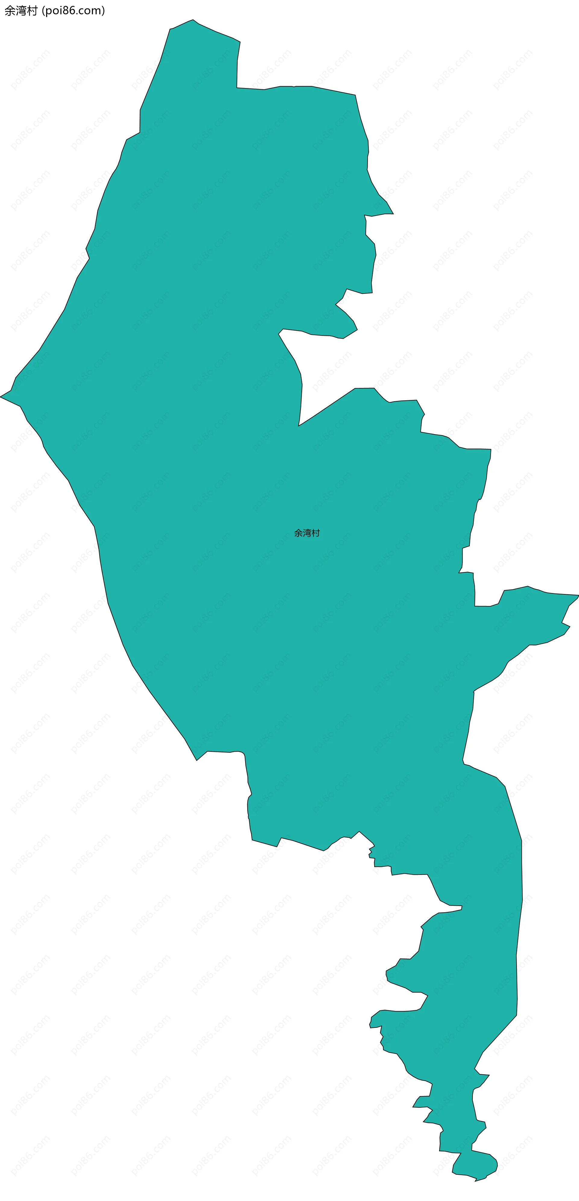 余湾村边界地图