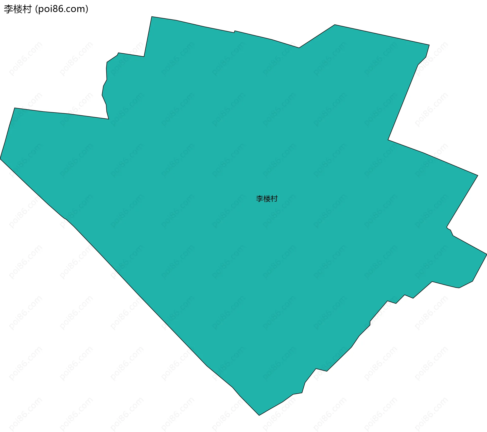 李楼村边界地图