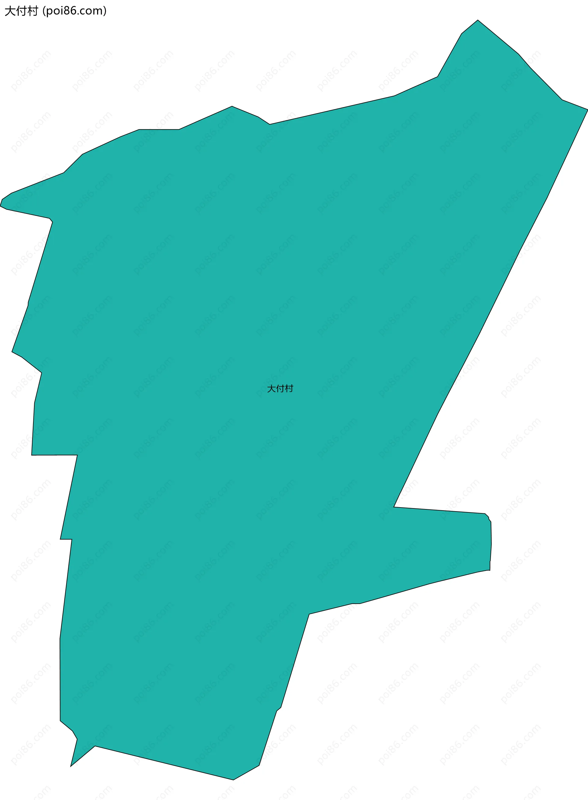 大付村边界地图