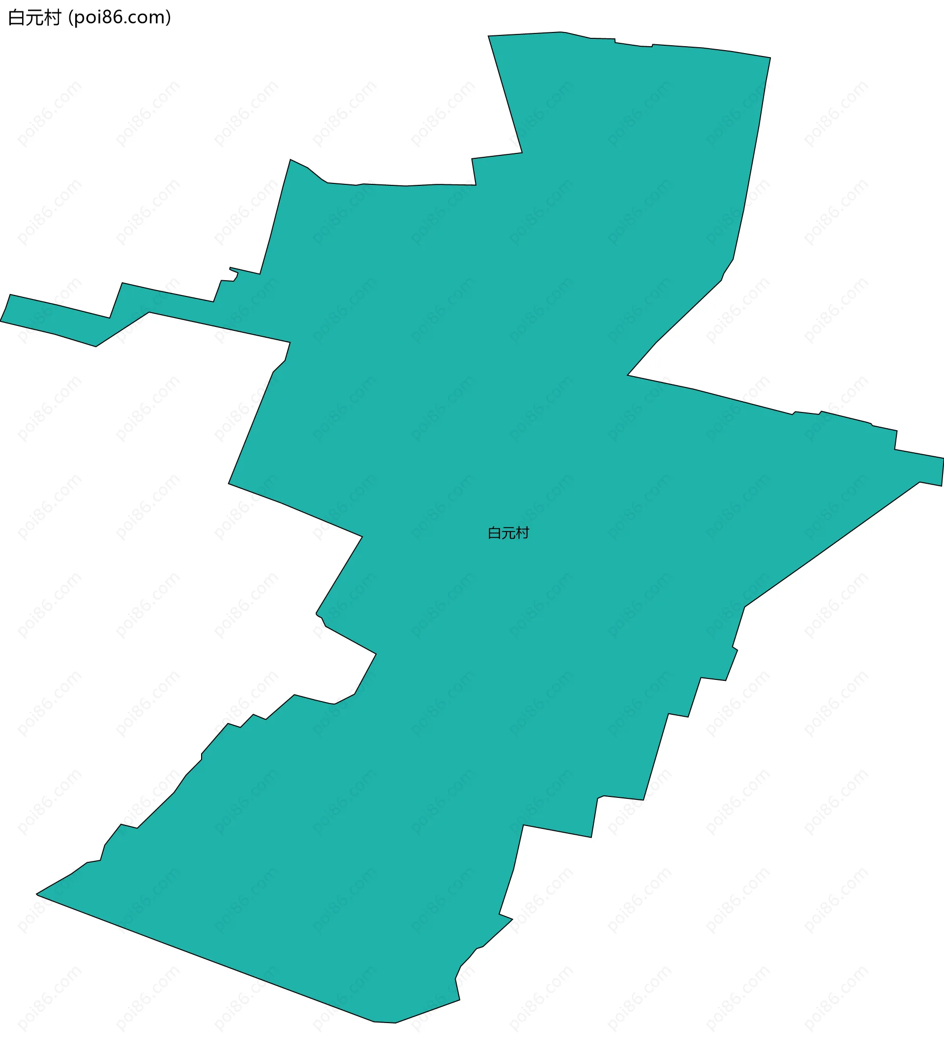 白元村边界地图