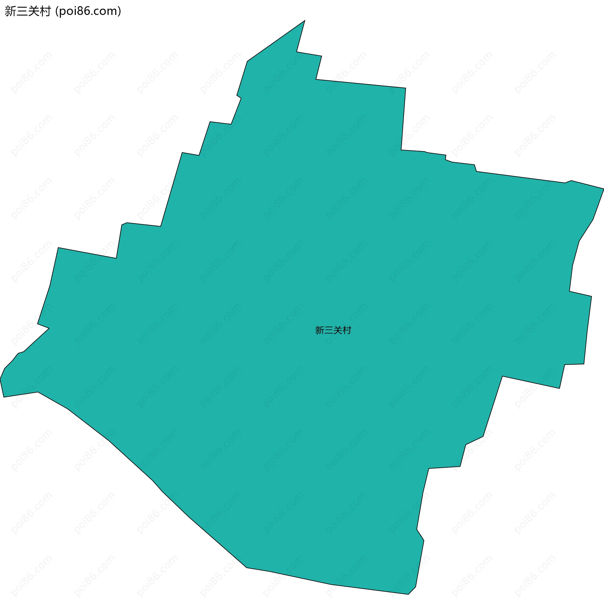 新三关村边界地图