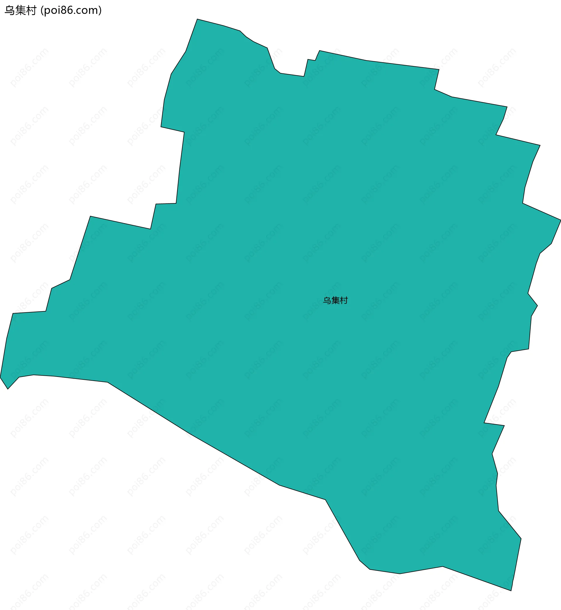 乌集村边界地图