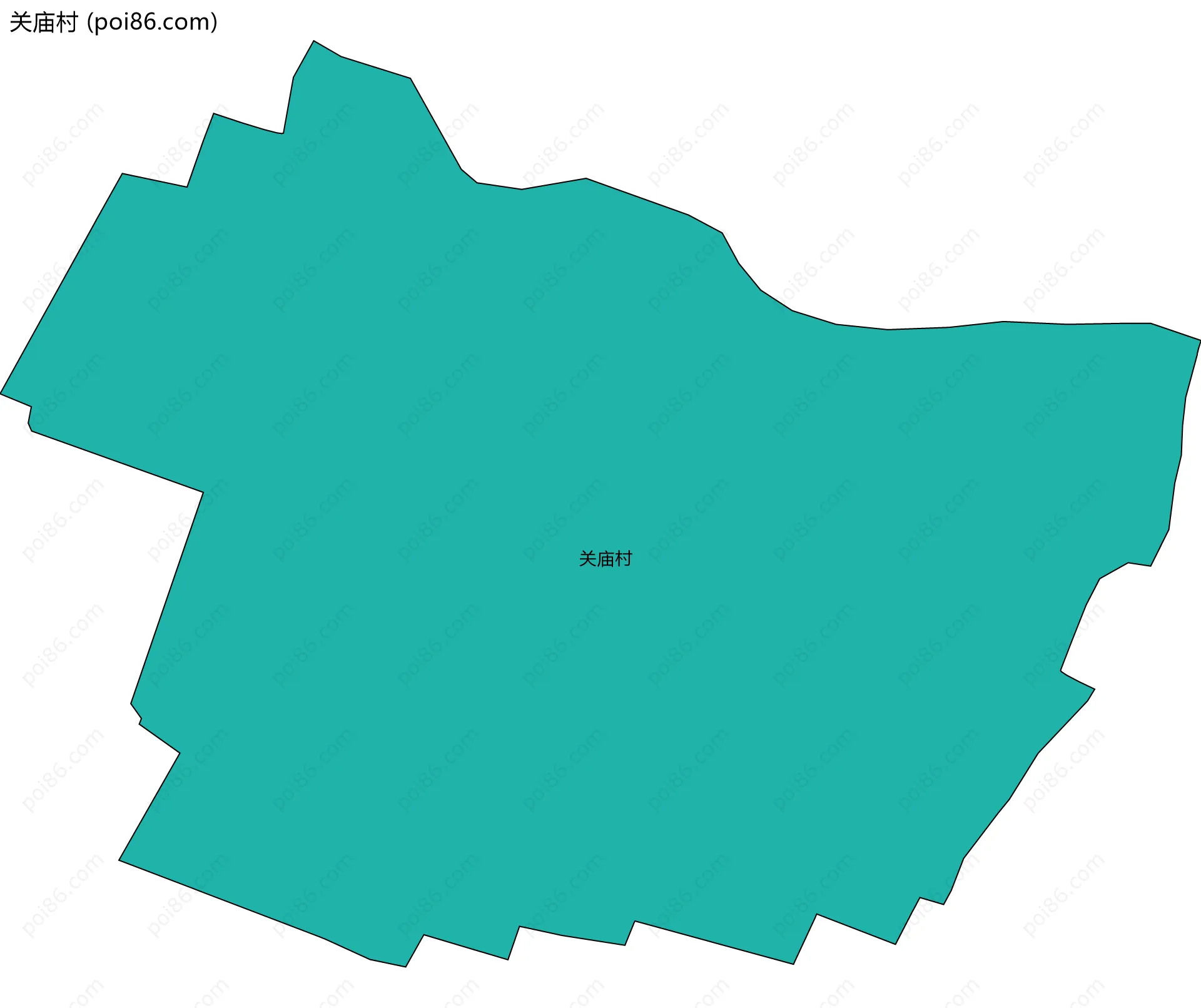 关庙村边界地图