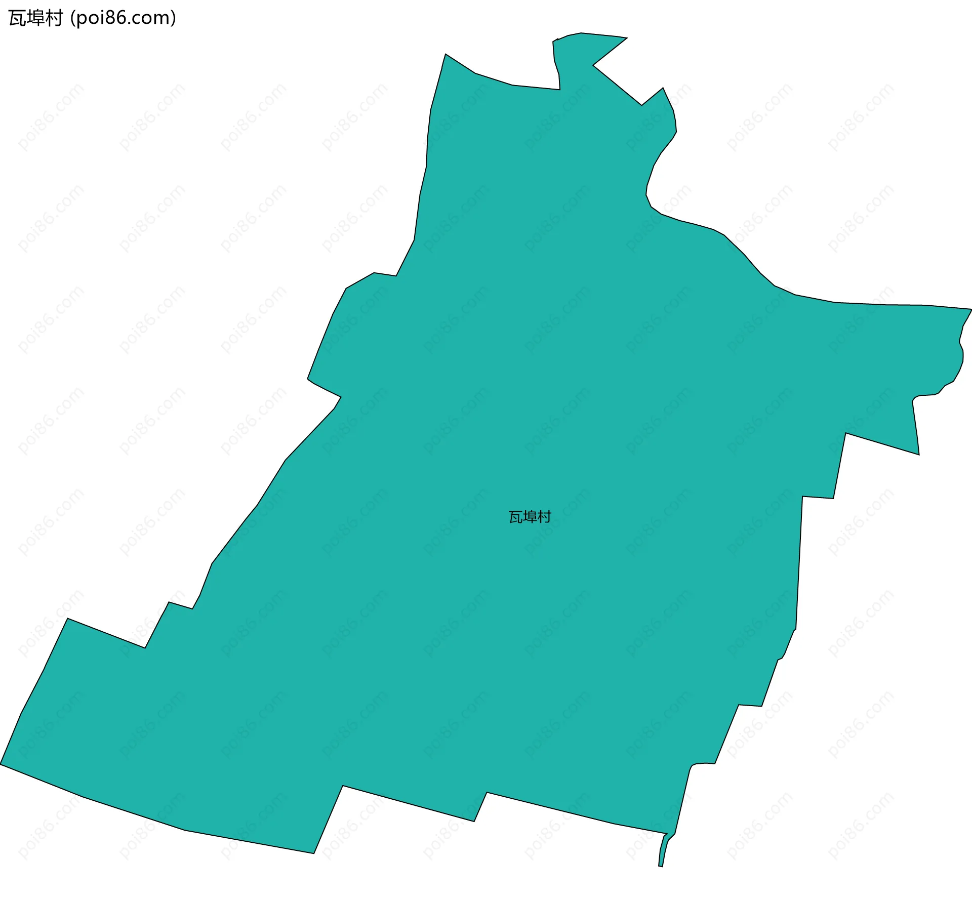 瓦埠村边界地图
