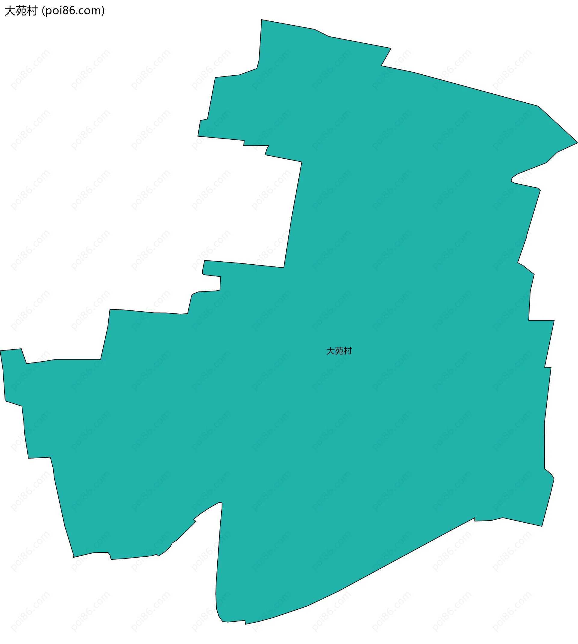 大苑村边界地图