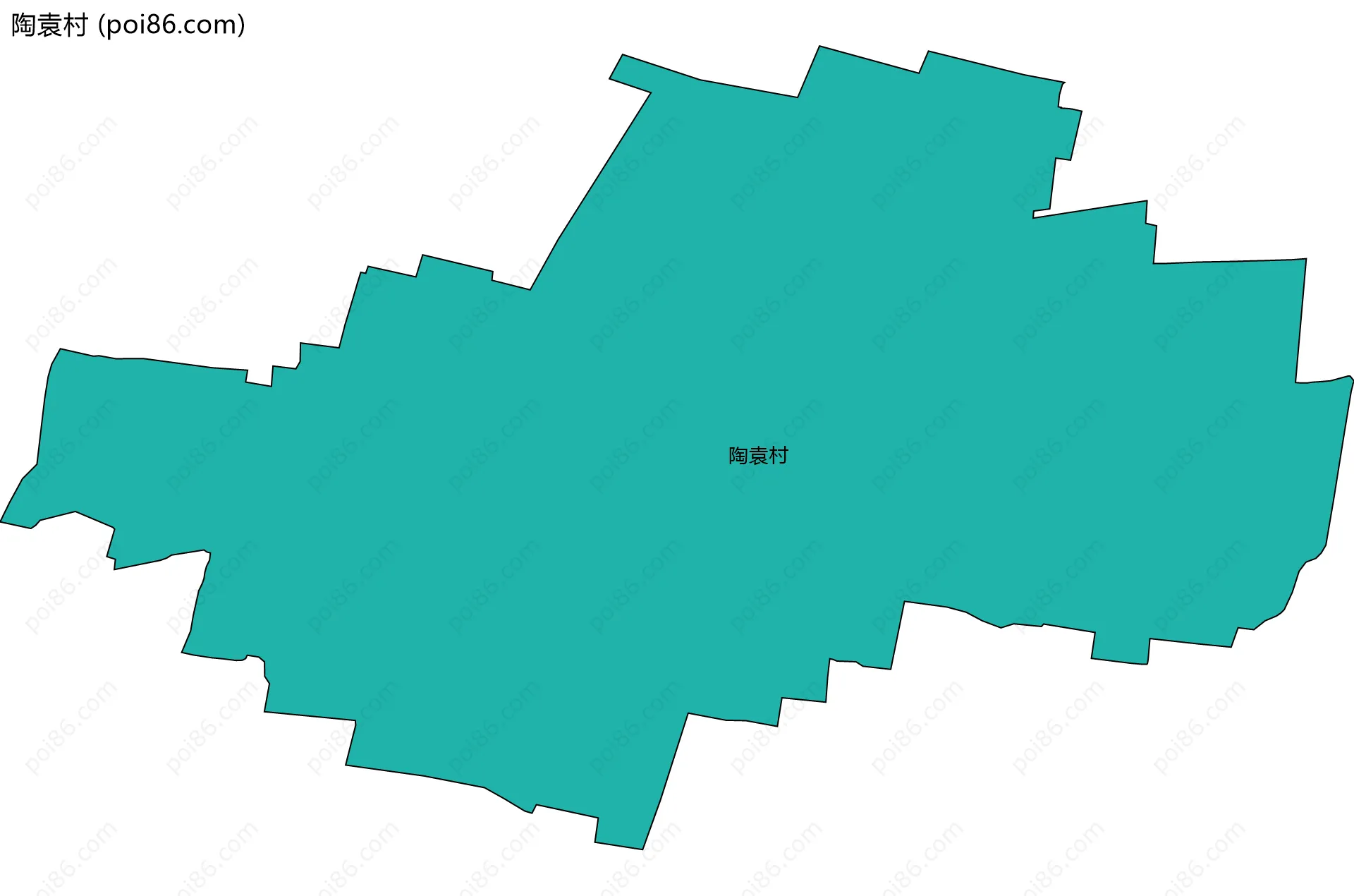 陶袁村边界地图