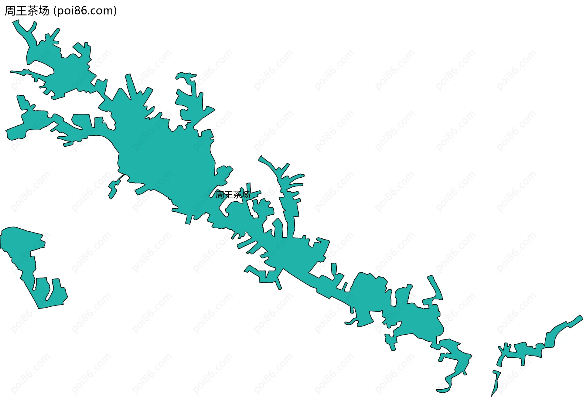周王茶场边界地图