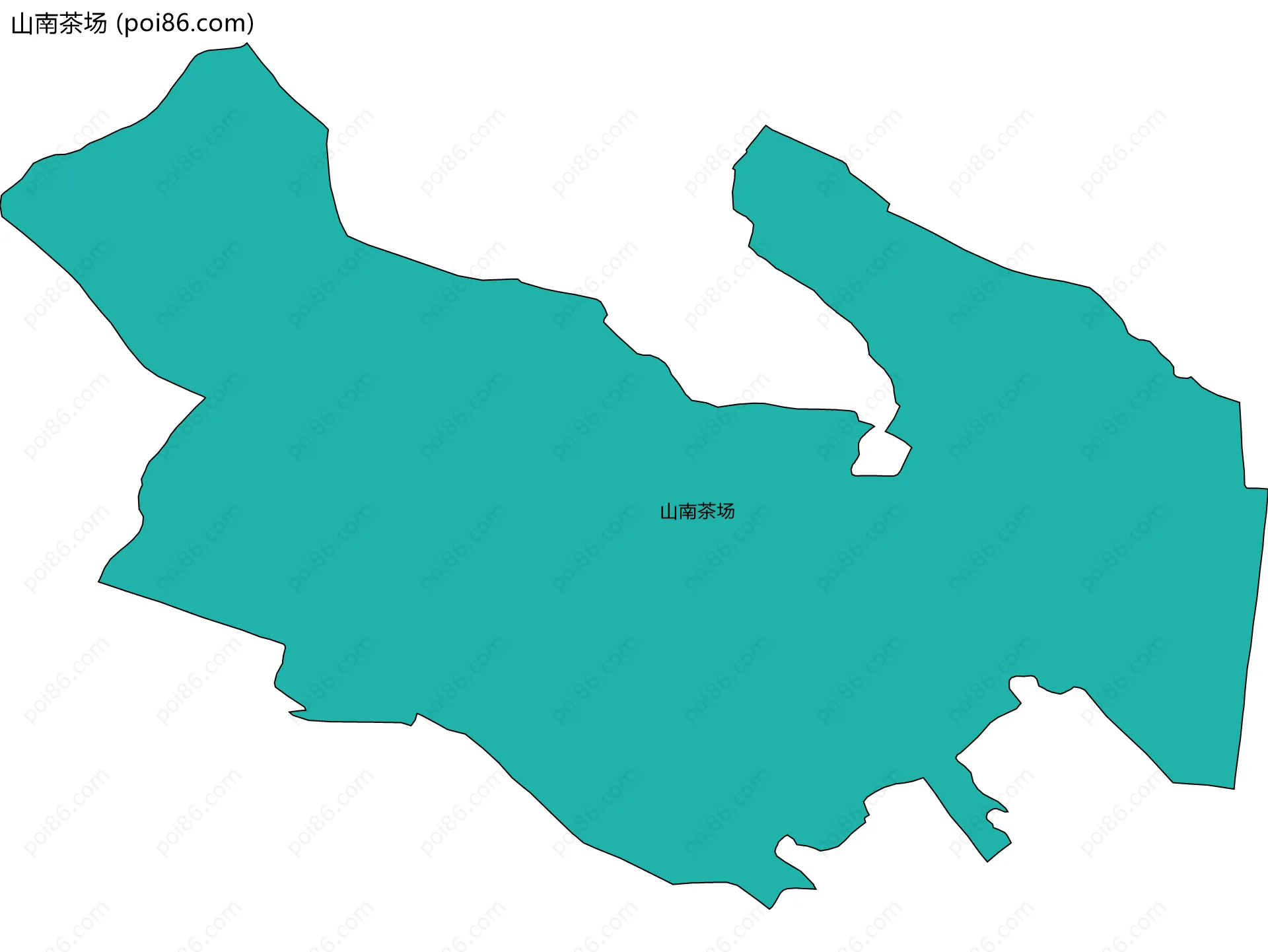 山南茶场边界地图