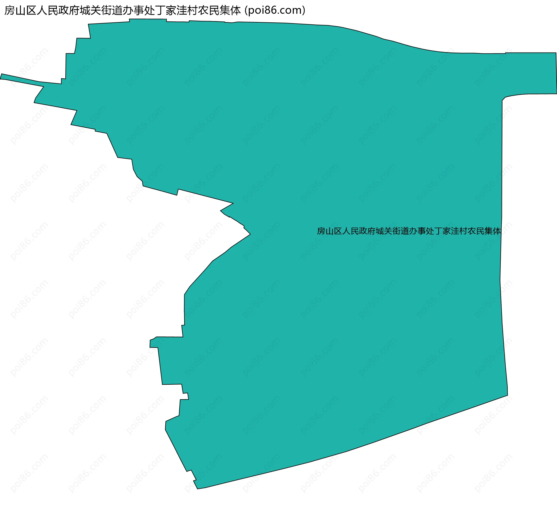 房山区人民政府城关街道办事处丁家洼村农民集体边界地图