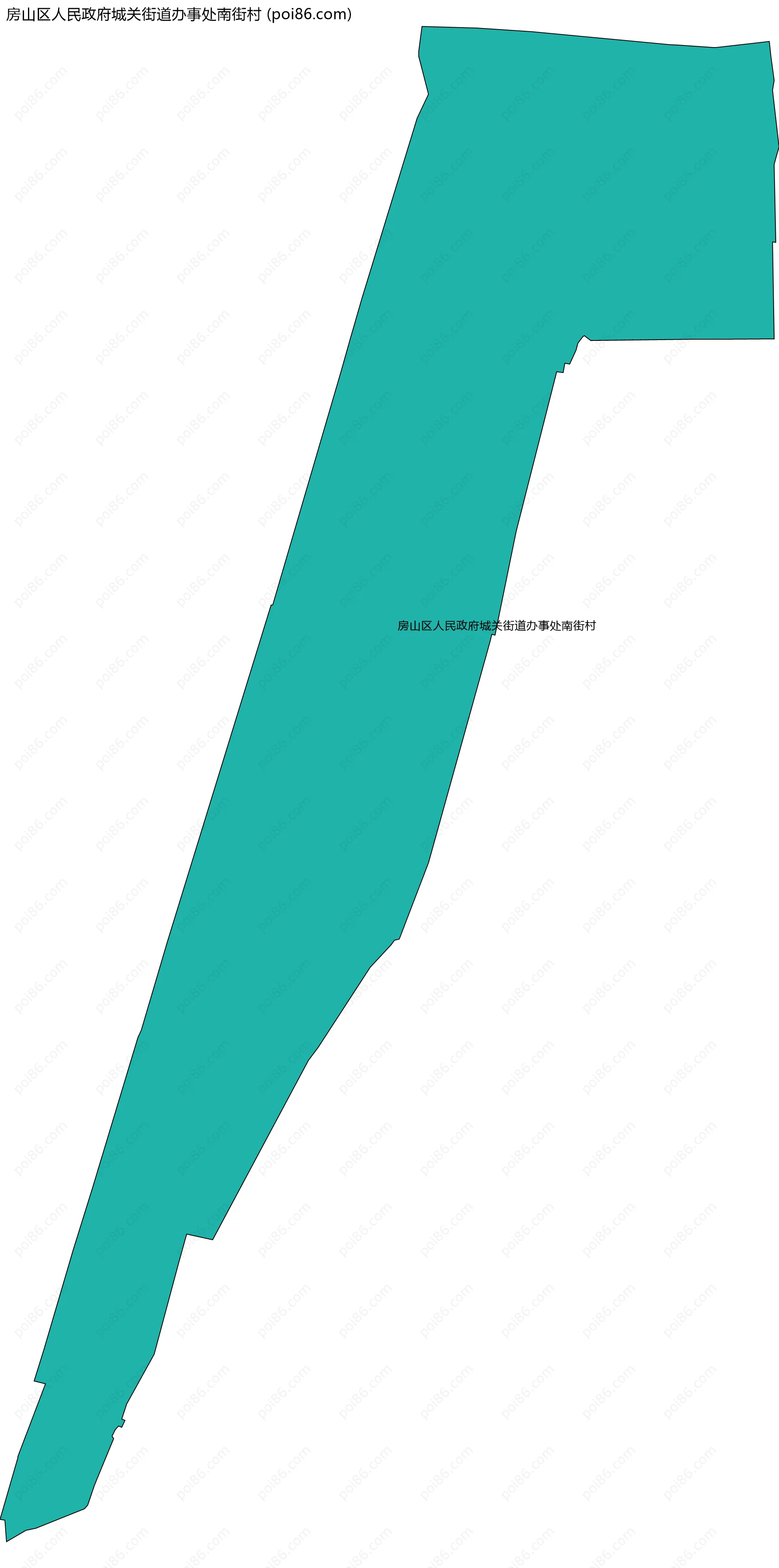 房山区人民政府城关街道办事处南街村边界地图
