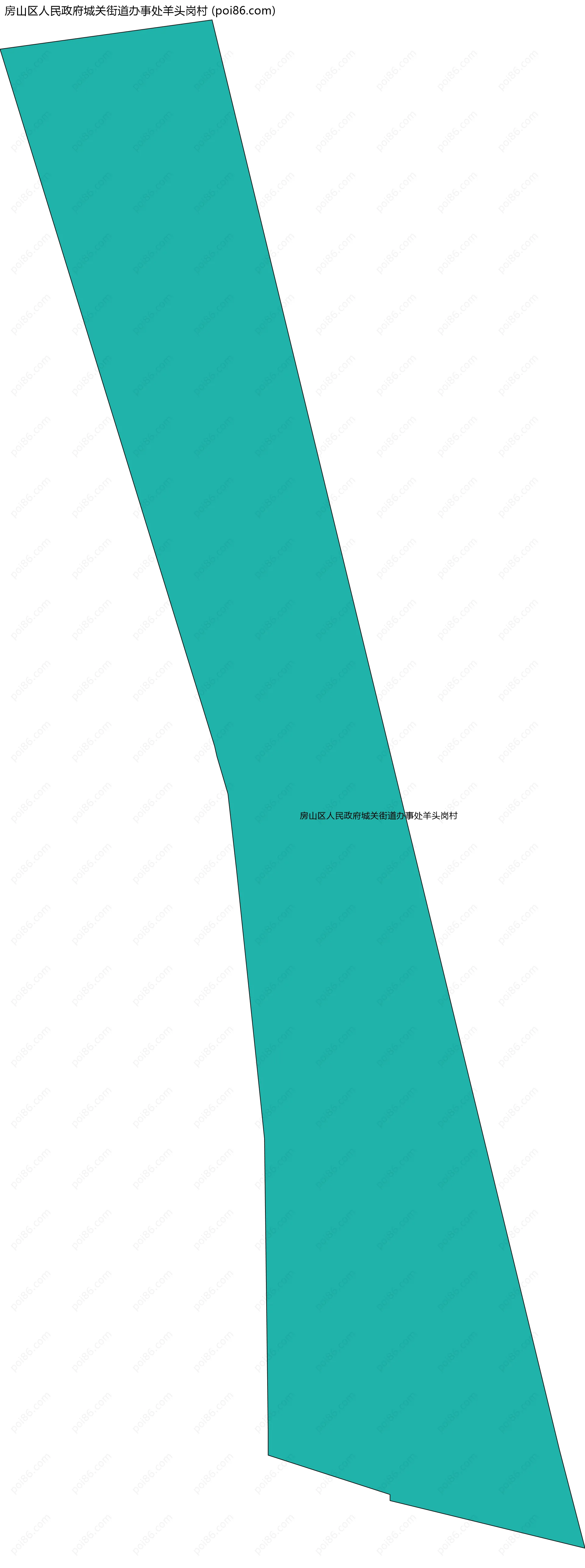 房山区人民政府城关街道办事处羊头岗村边界地图