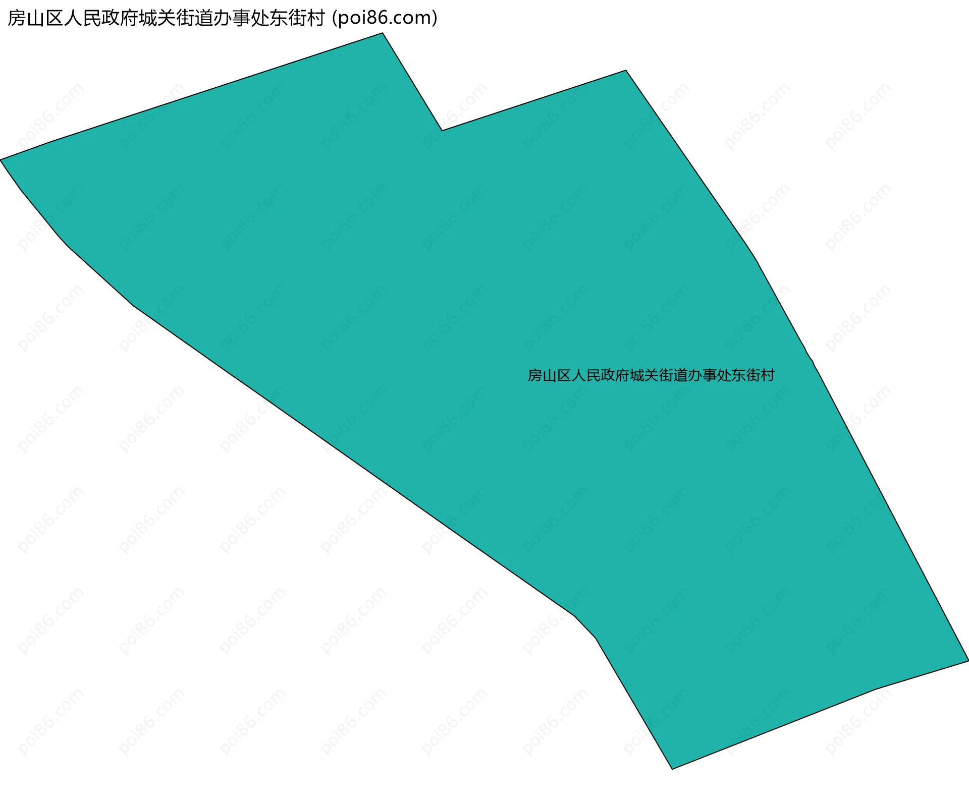 房山区人民政府城关街道办事处东街村边界地图