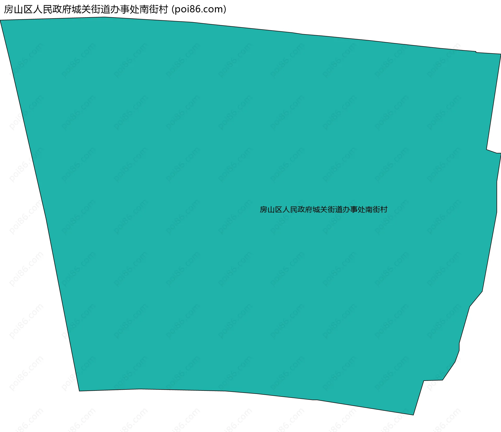 房山区人民政府城关街道办事处南街村边界地图