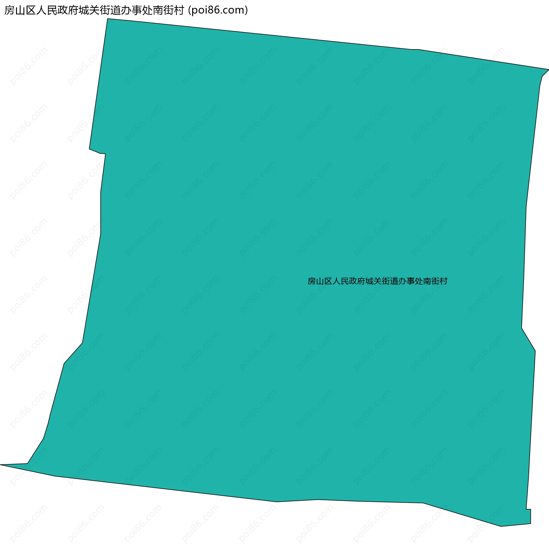 房山区人民政府城关街道办事处南街村边界地图