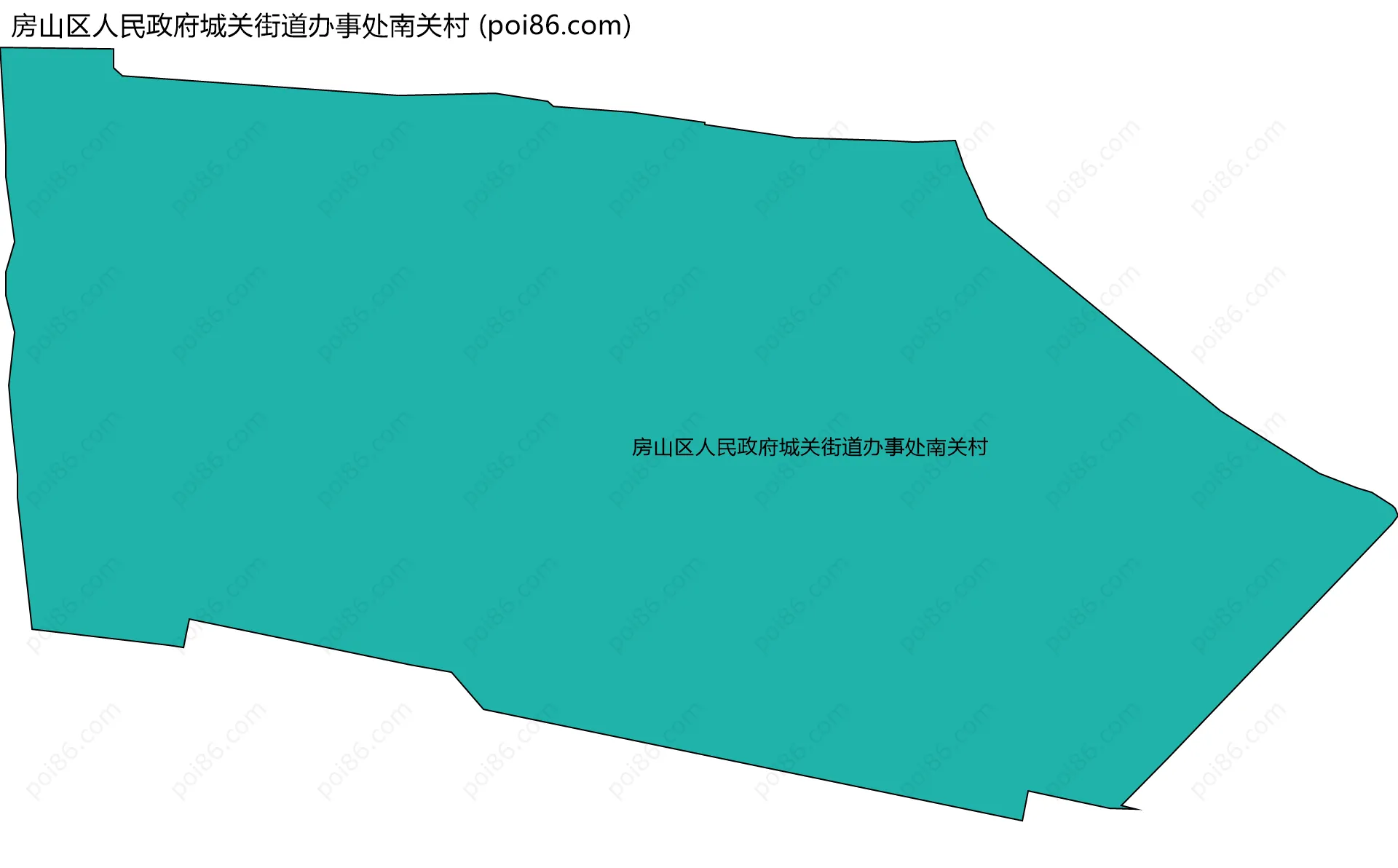 房山区人民政府城关街道办事处南关村边界地图