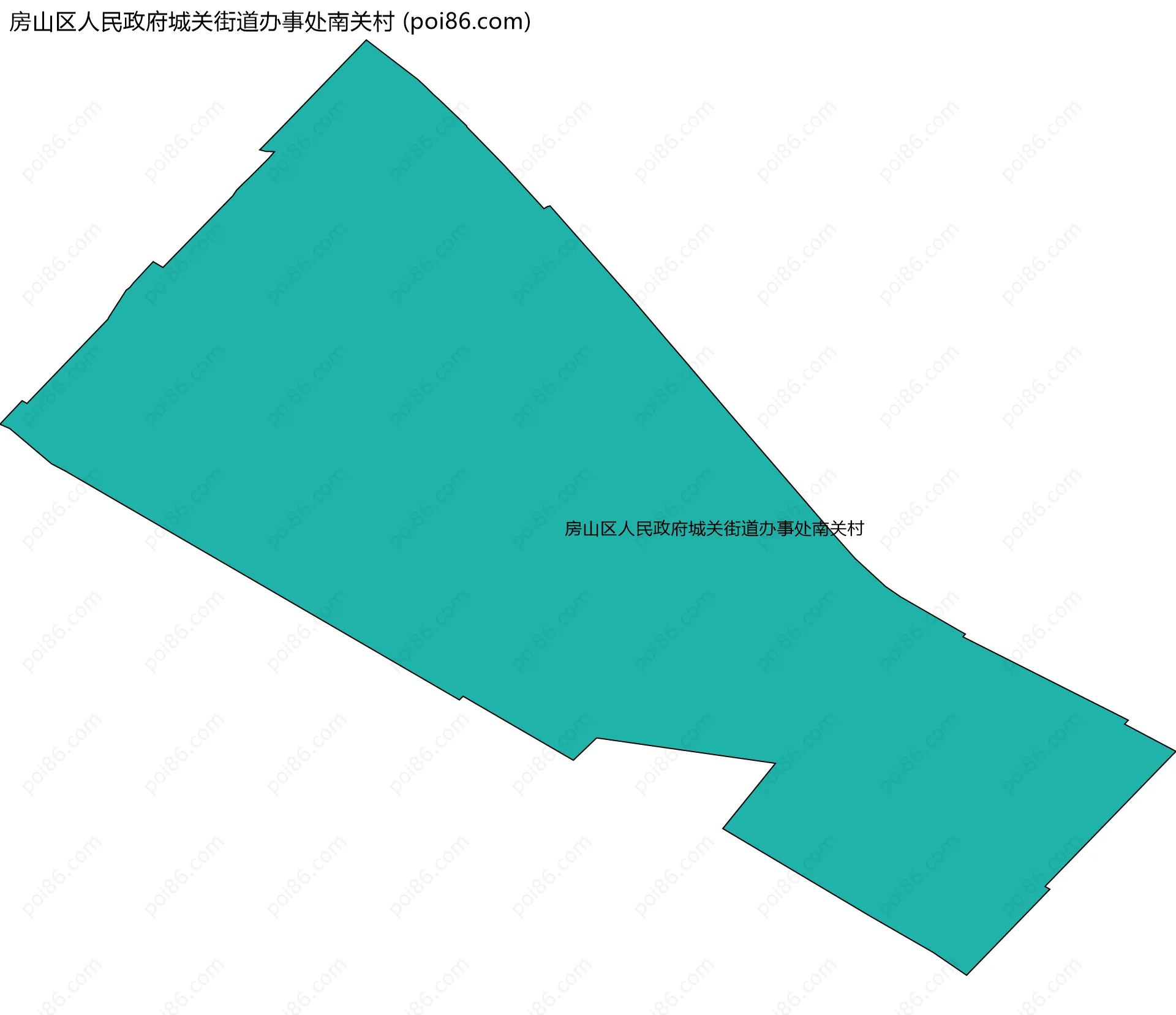房山区人民政府城关街道办事处南关村边界地图