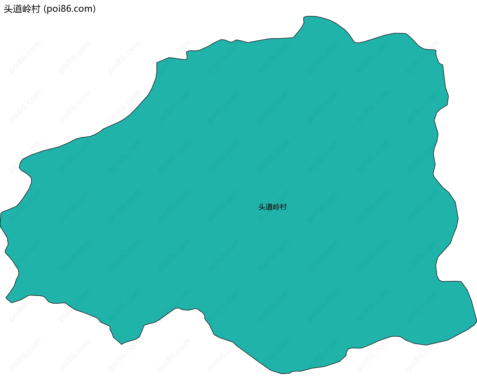 头道岭村边界地图