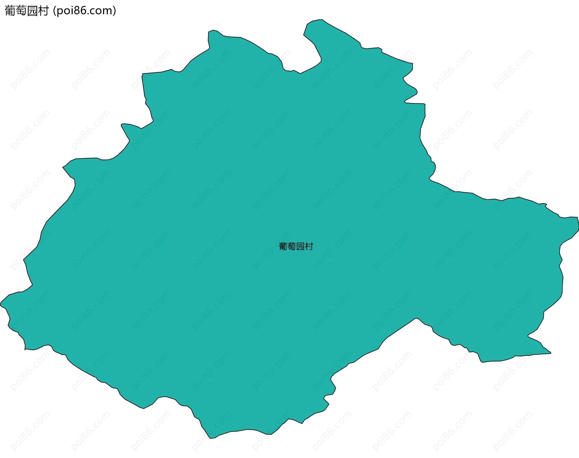 葡萄园村边界地图