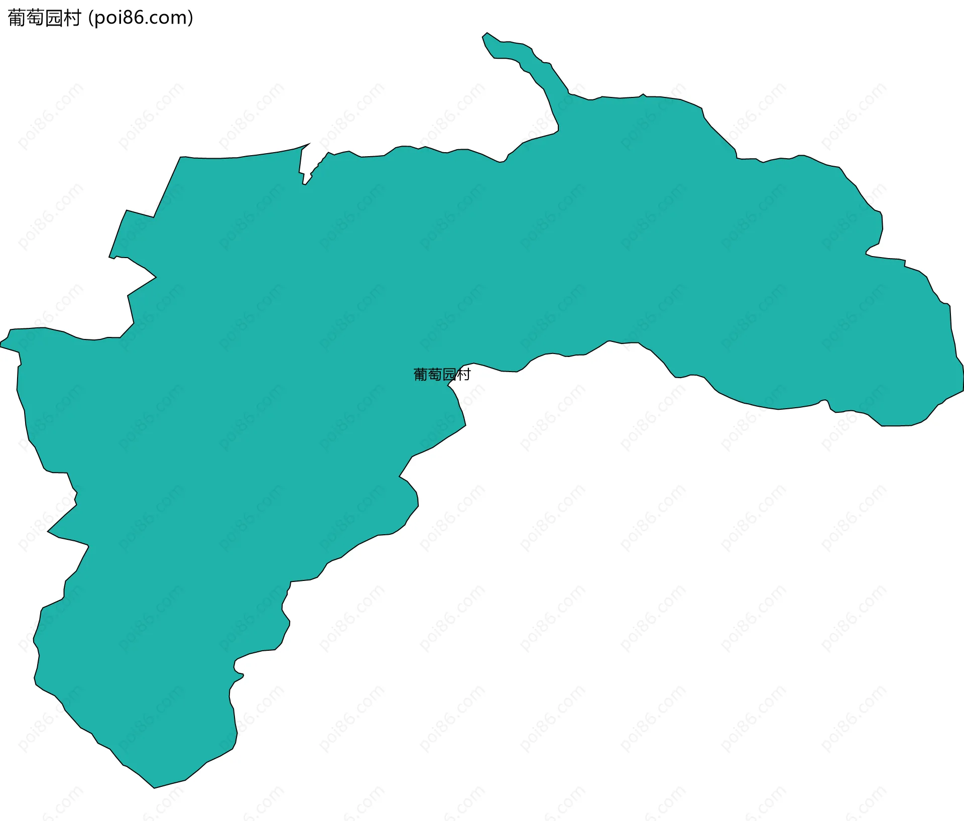 葡萄园村边界地图