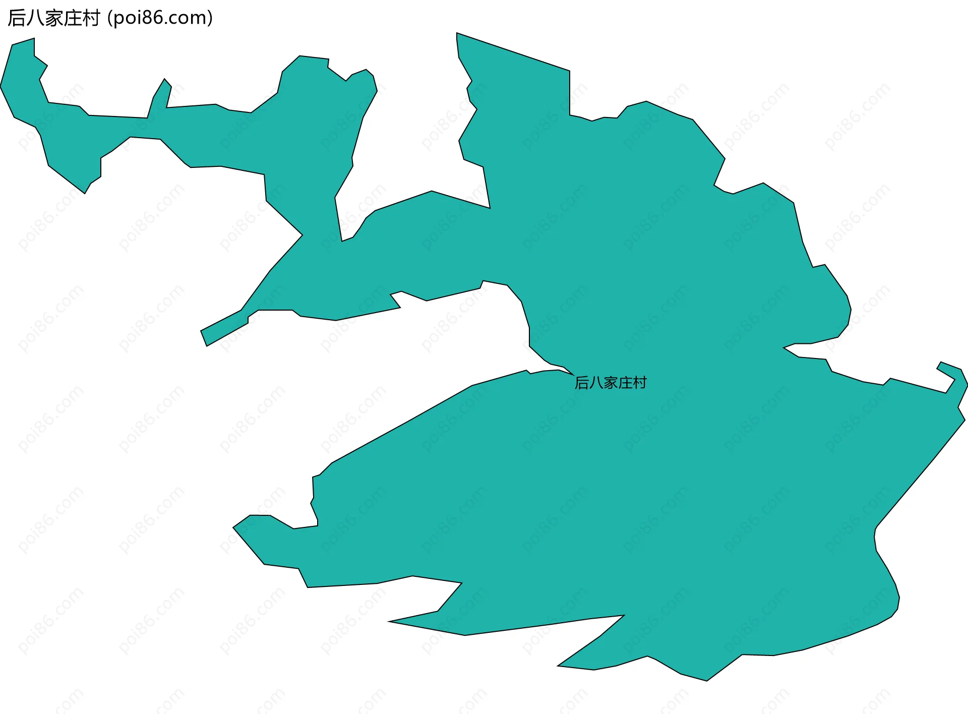 后八家庄村边界地图