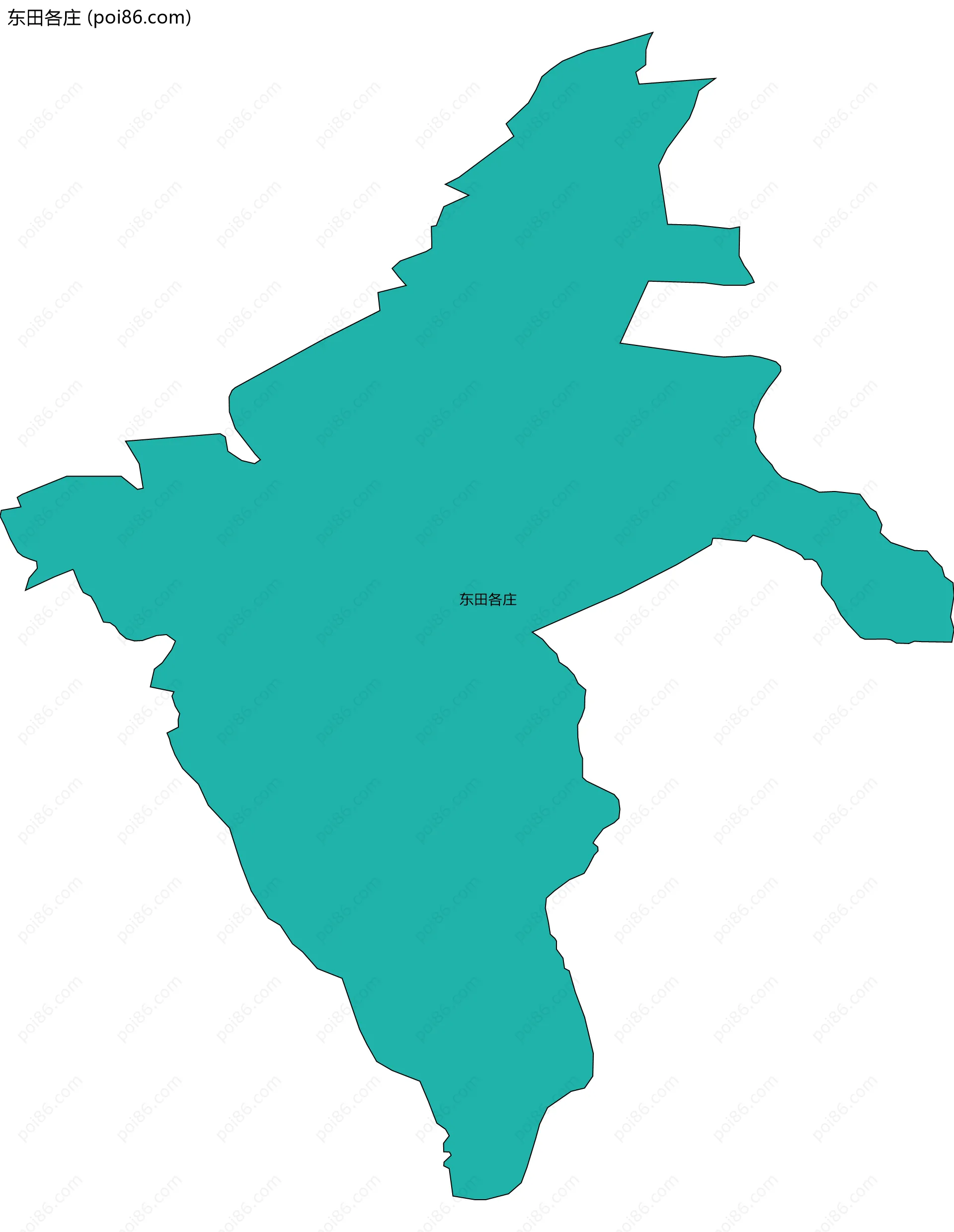 东田各庄边界地图