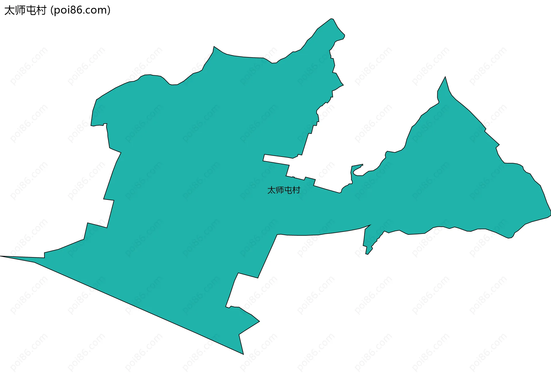 太师屯村边界地图