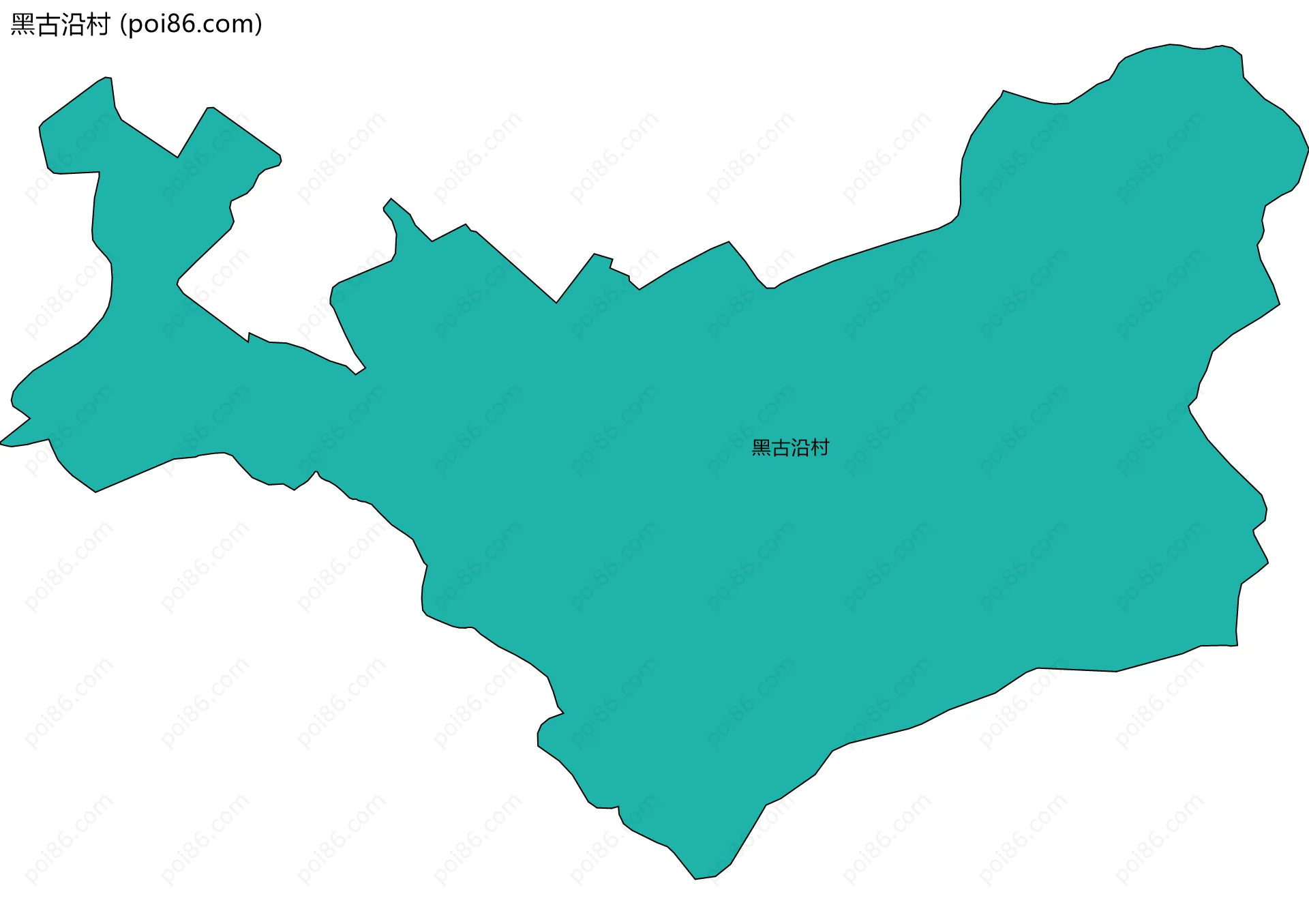 黑古沿村边界地图