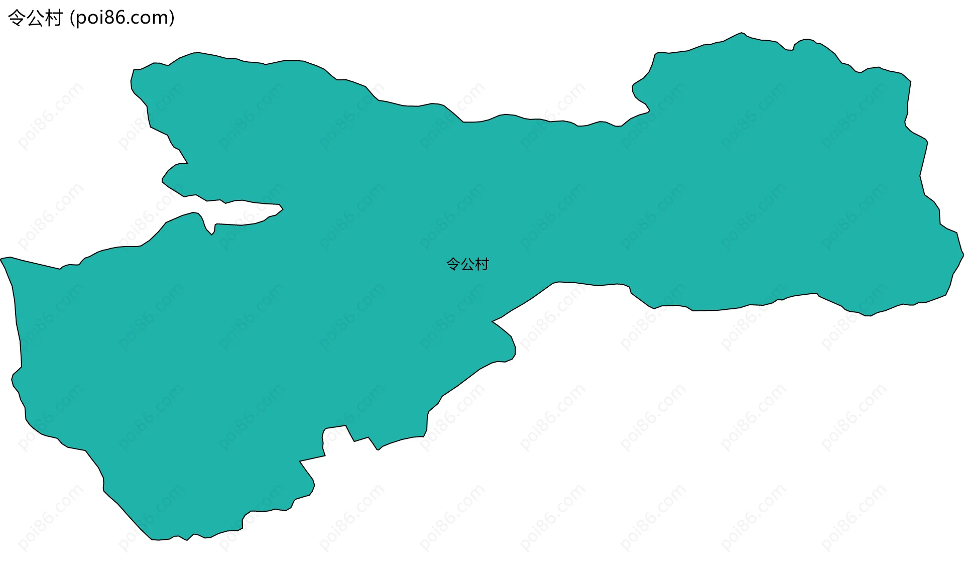 令公村边界地图