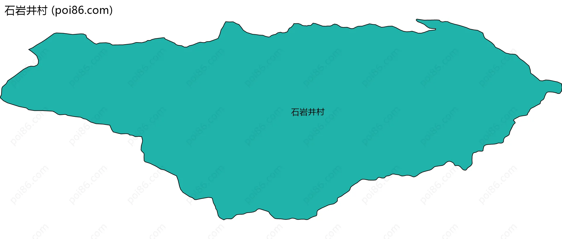 石岩井村边界地图