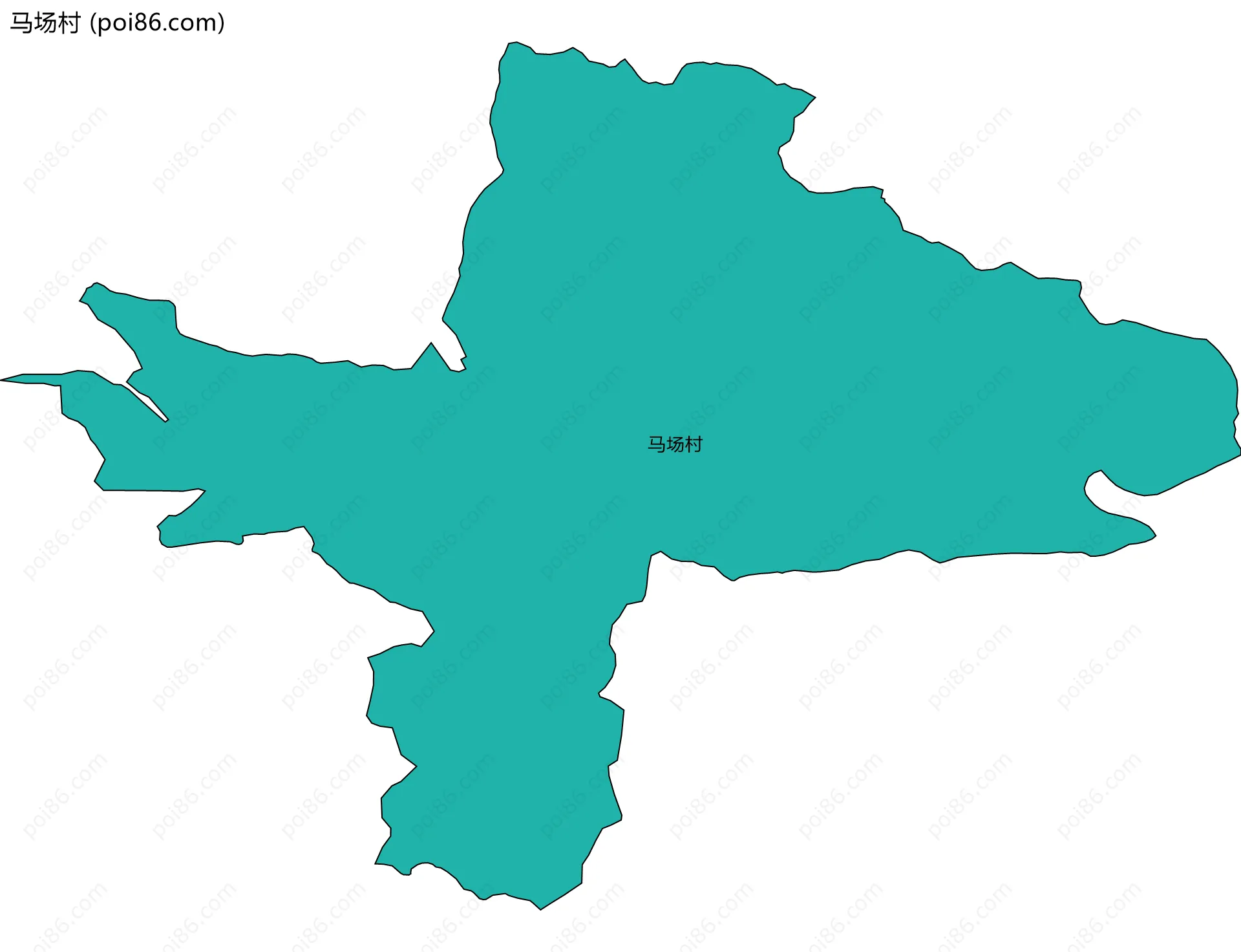 马场村边界地图