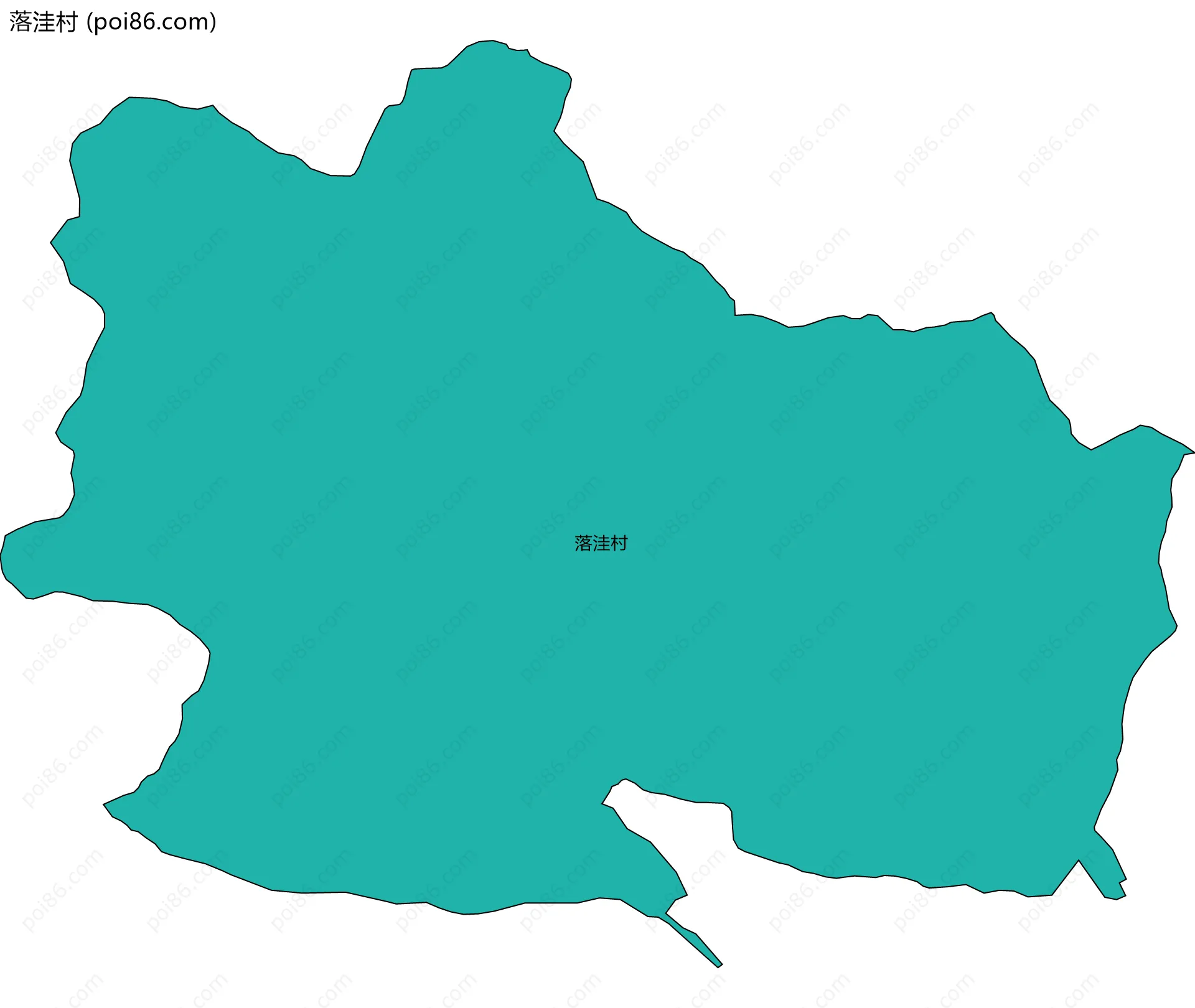 落洼村边界地图