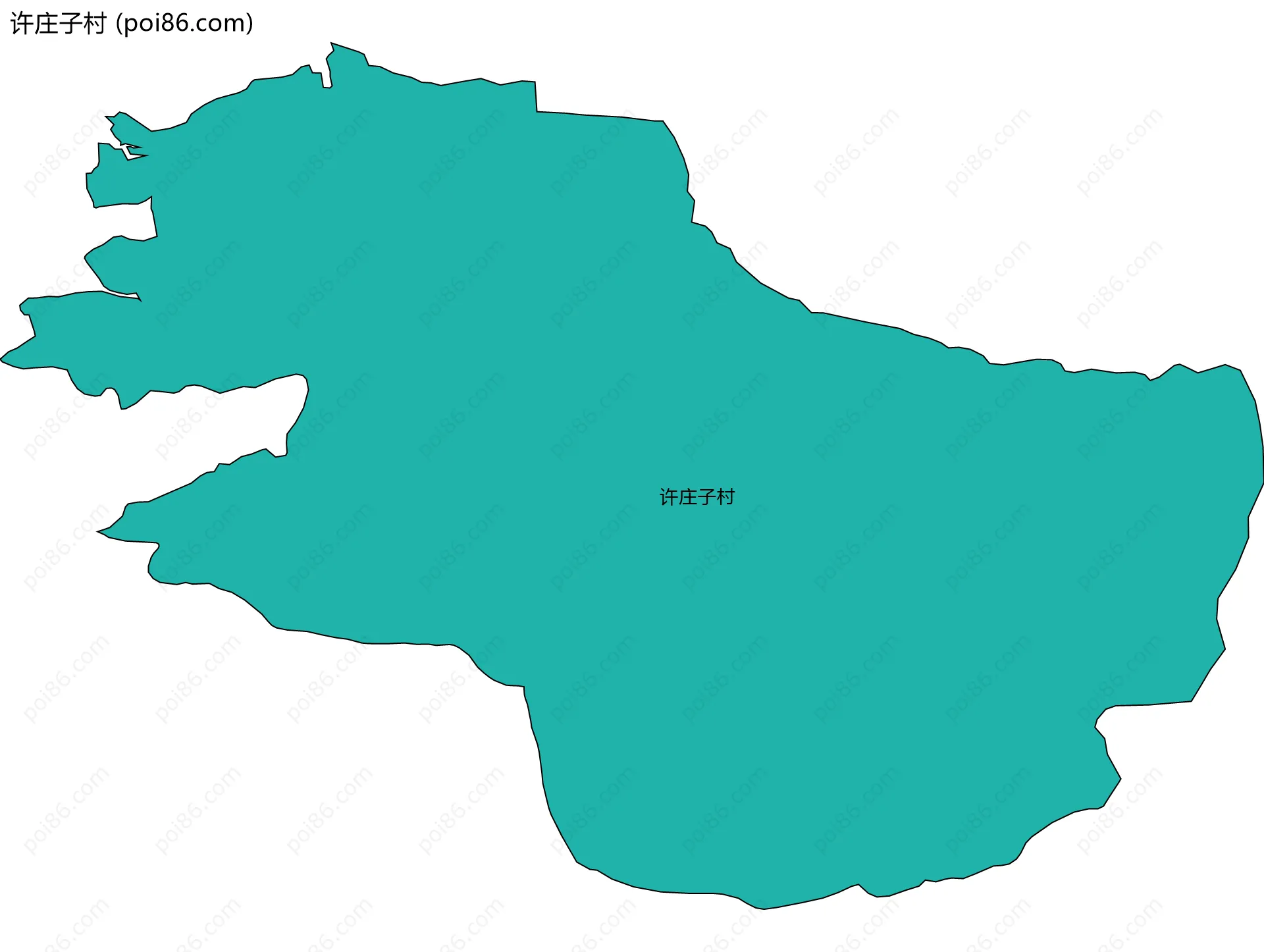 许庄子村边界地图