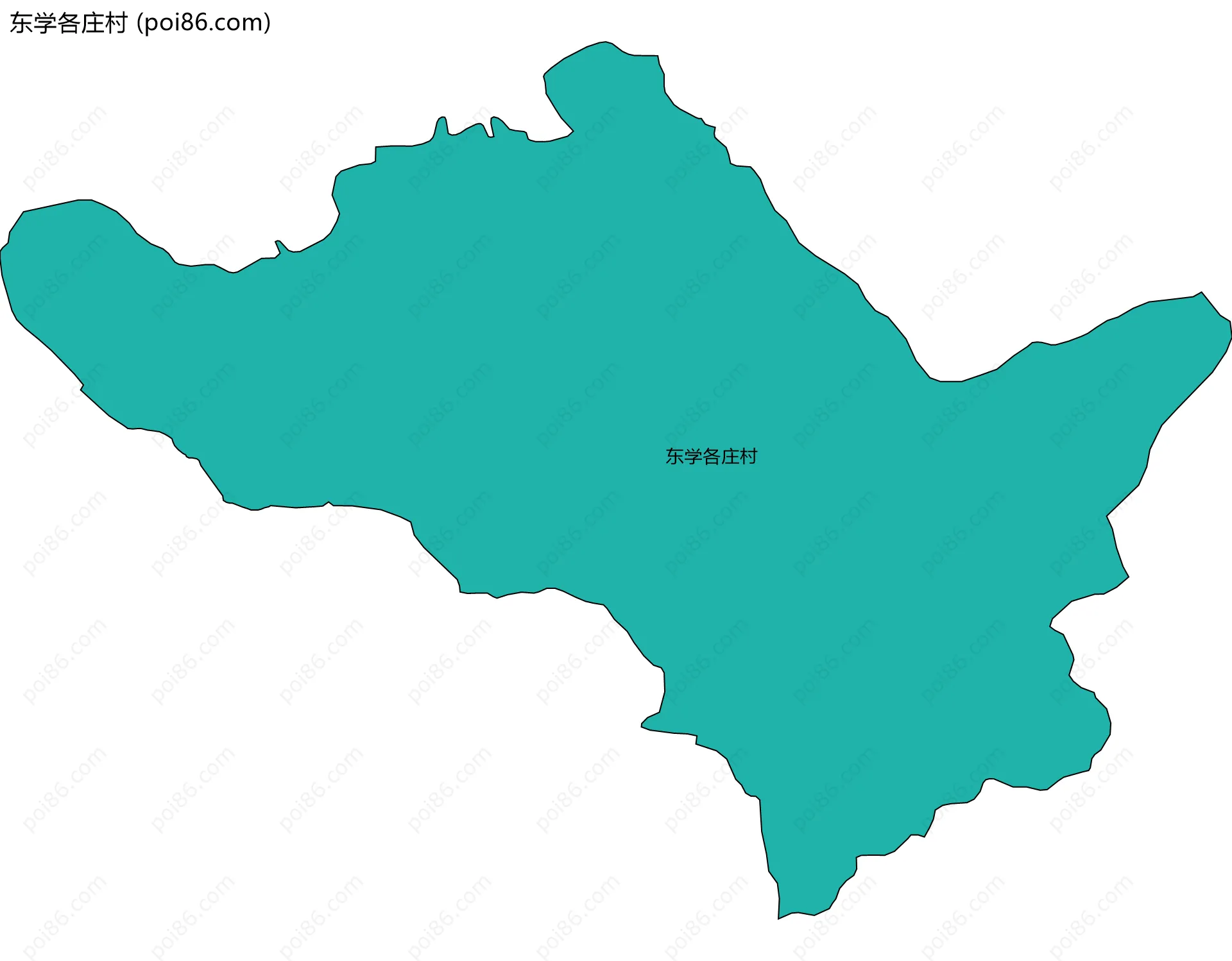 东学各庄村边界地图