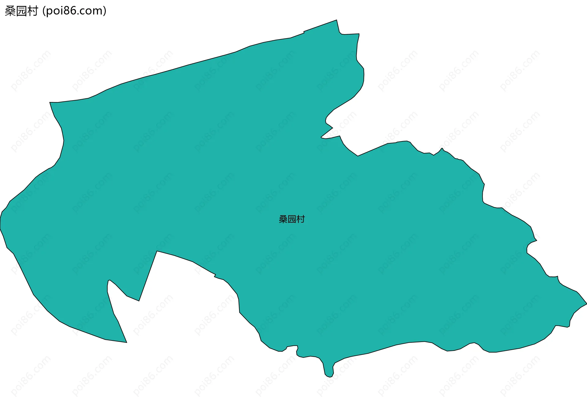桑园村边界地图