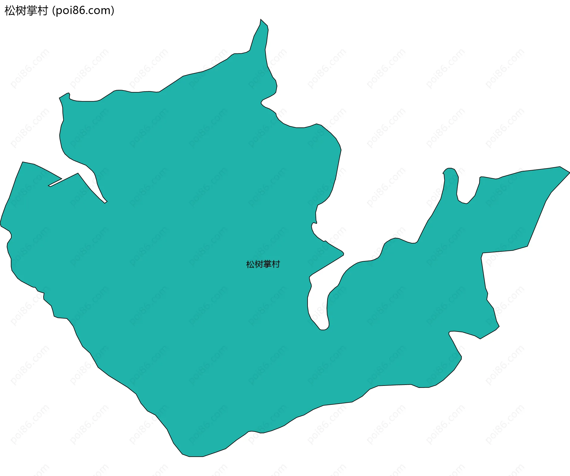 松树掌村边界地图