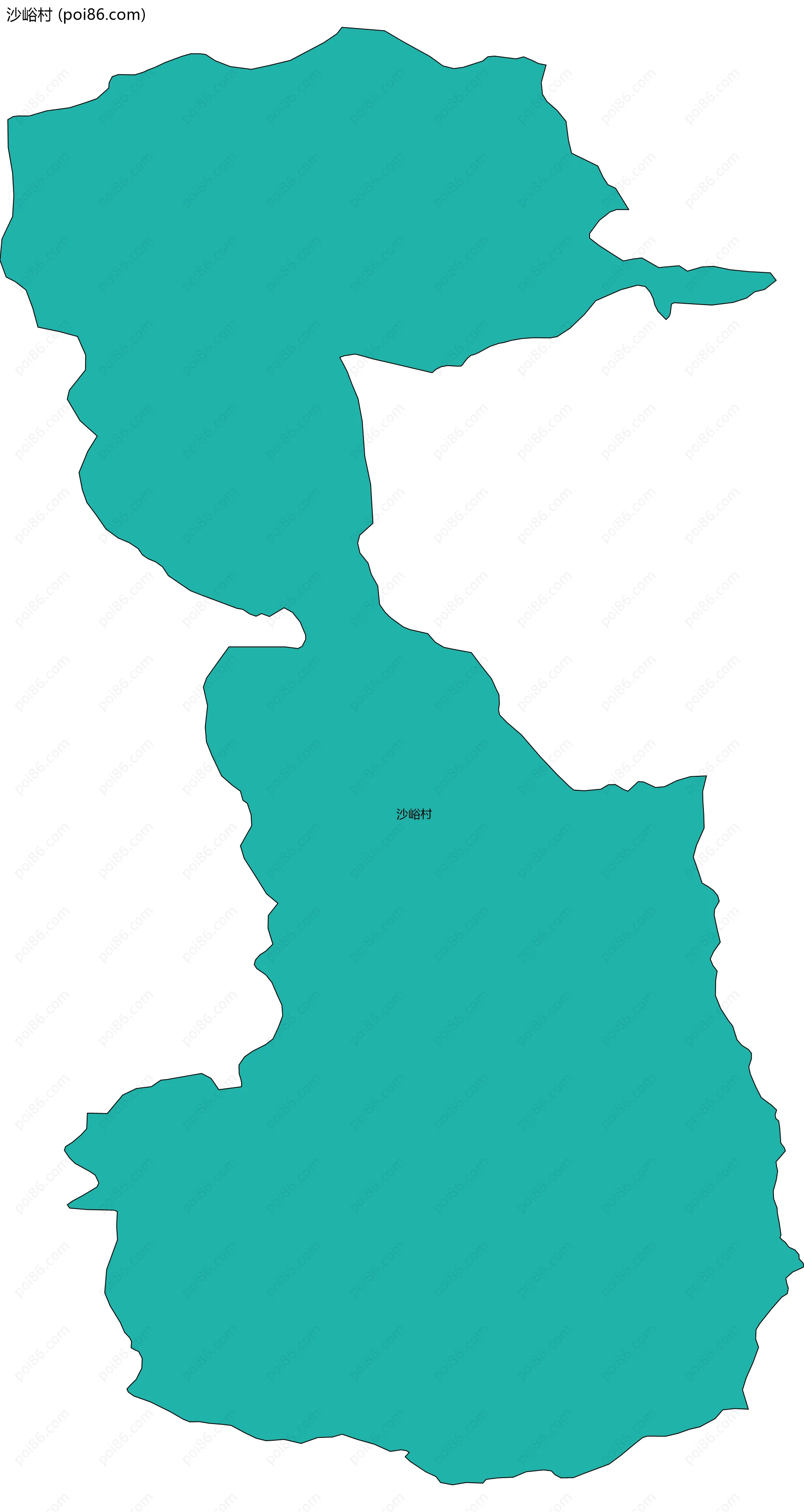 沙峪村边界地图